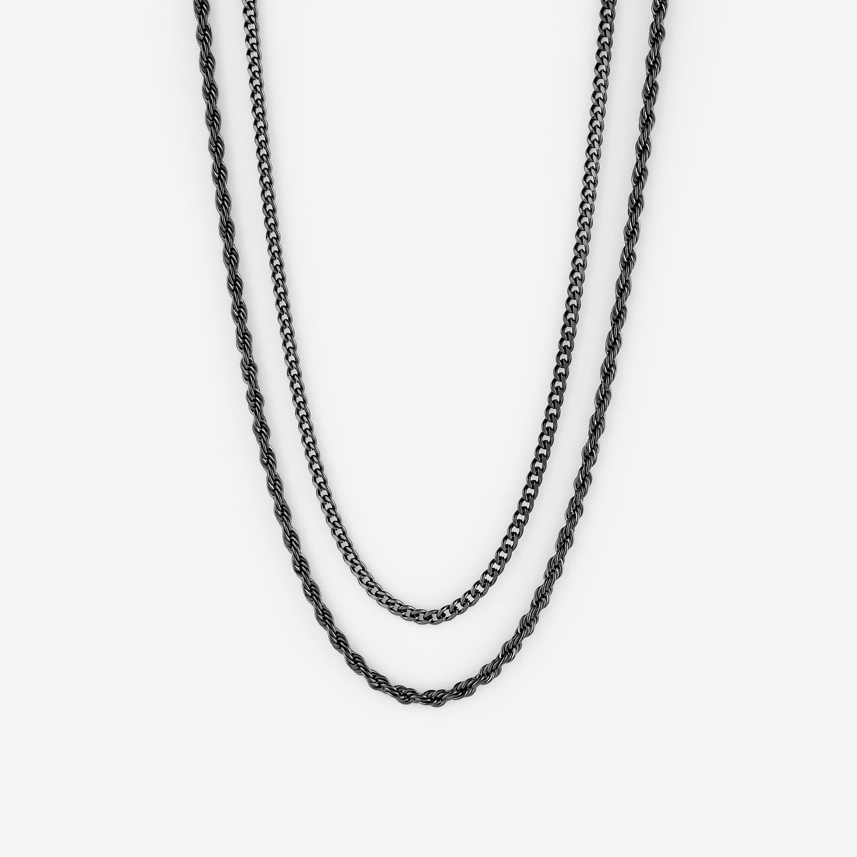 Curb + Rope Chain Stack | Men
