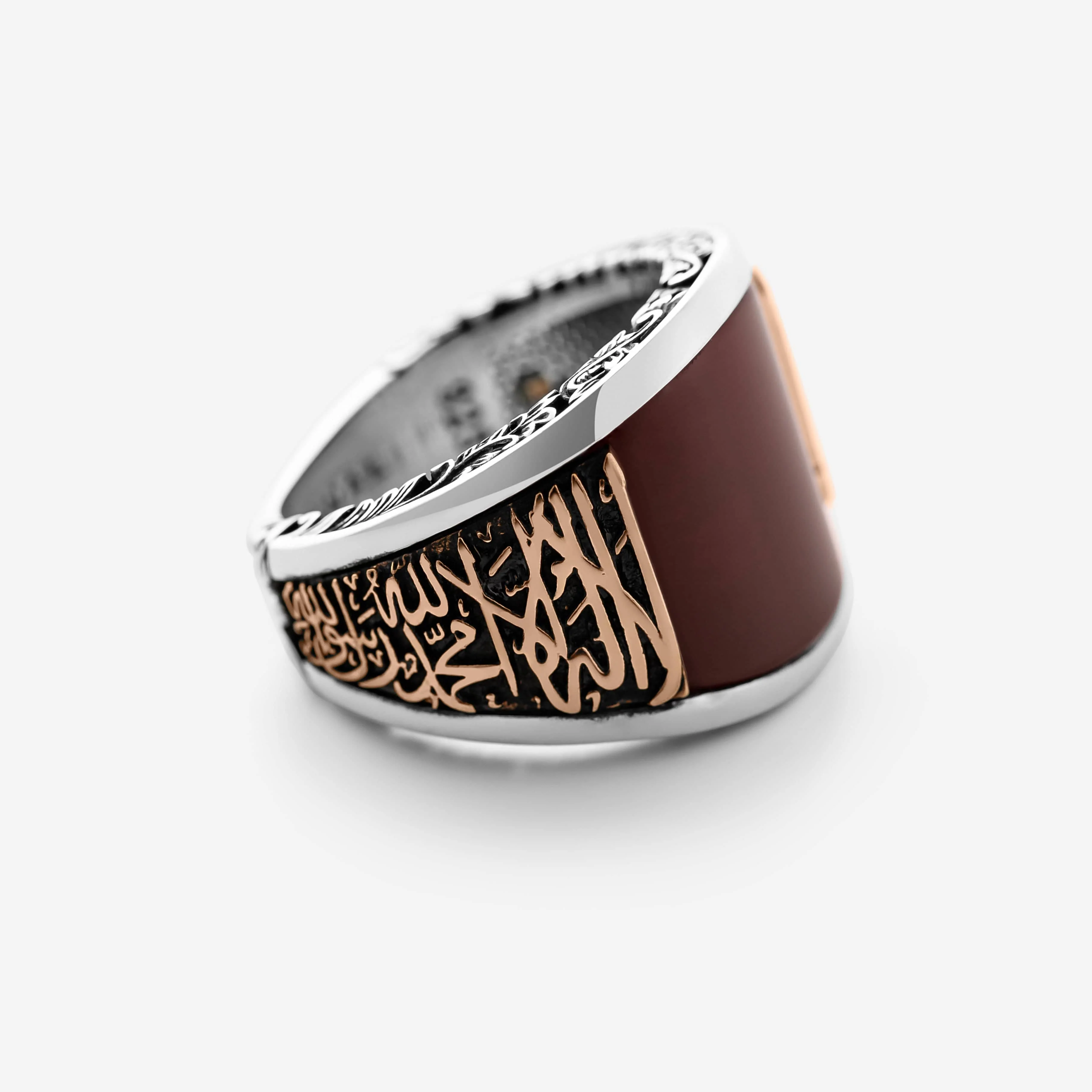 Shahada Red Agate Ring