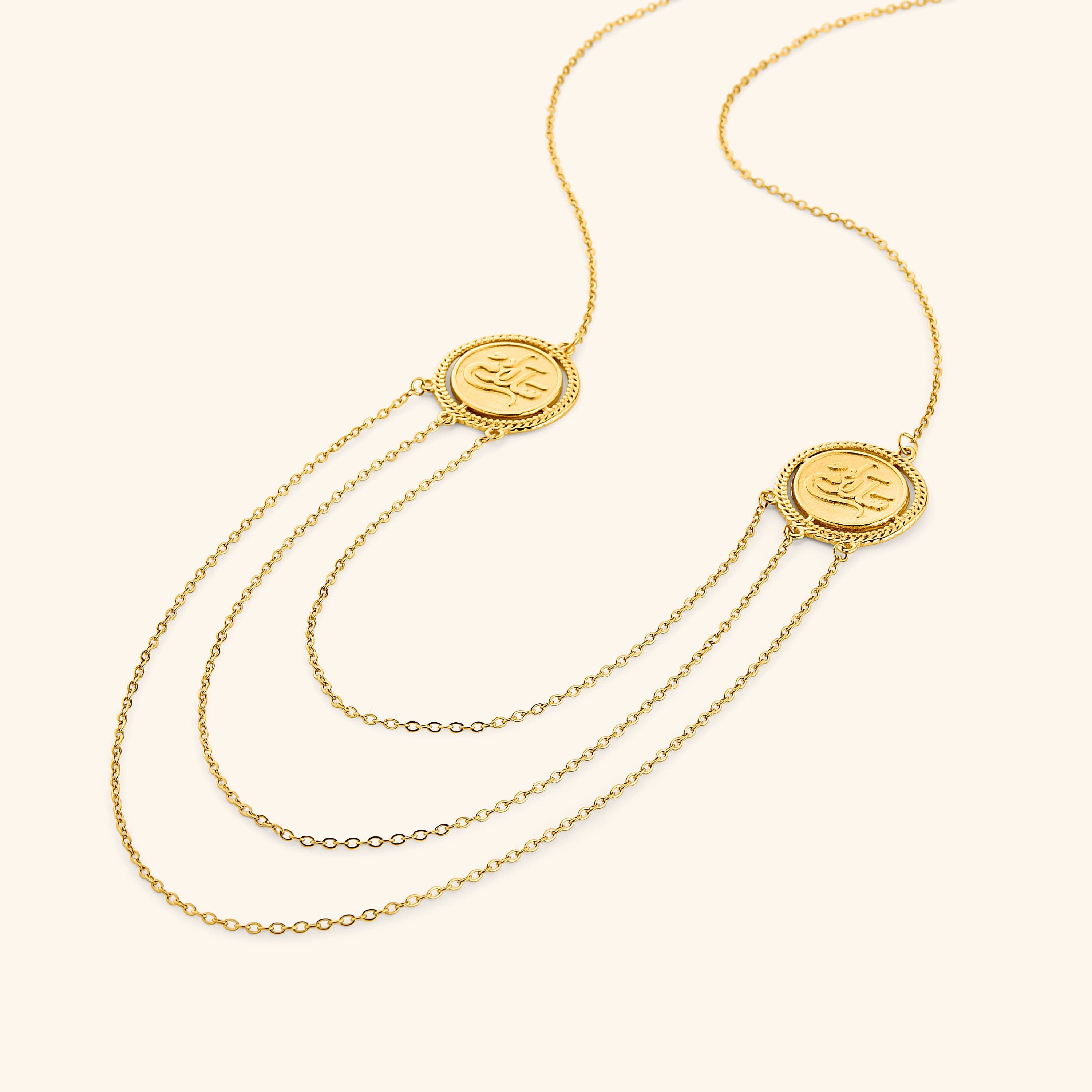 Salam | Peace Layered Token Necklace