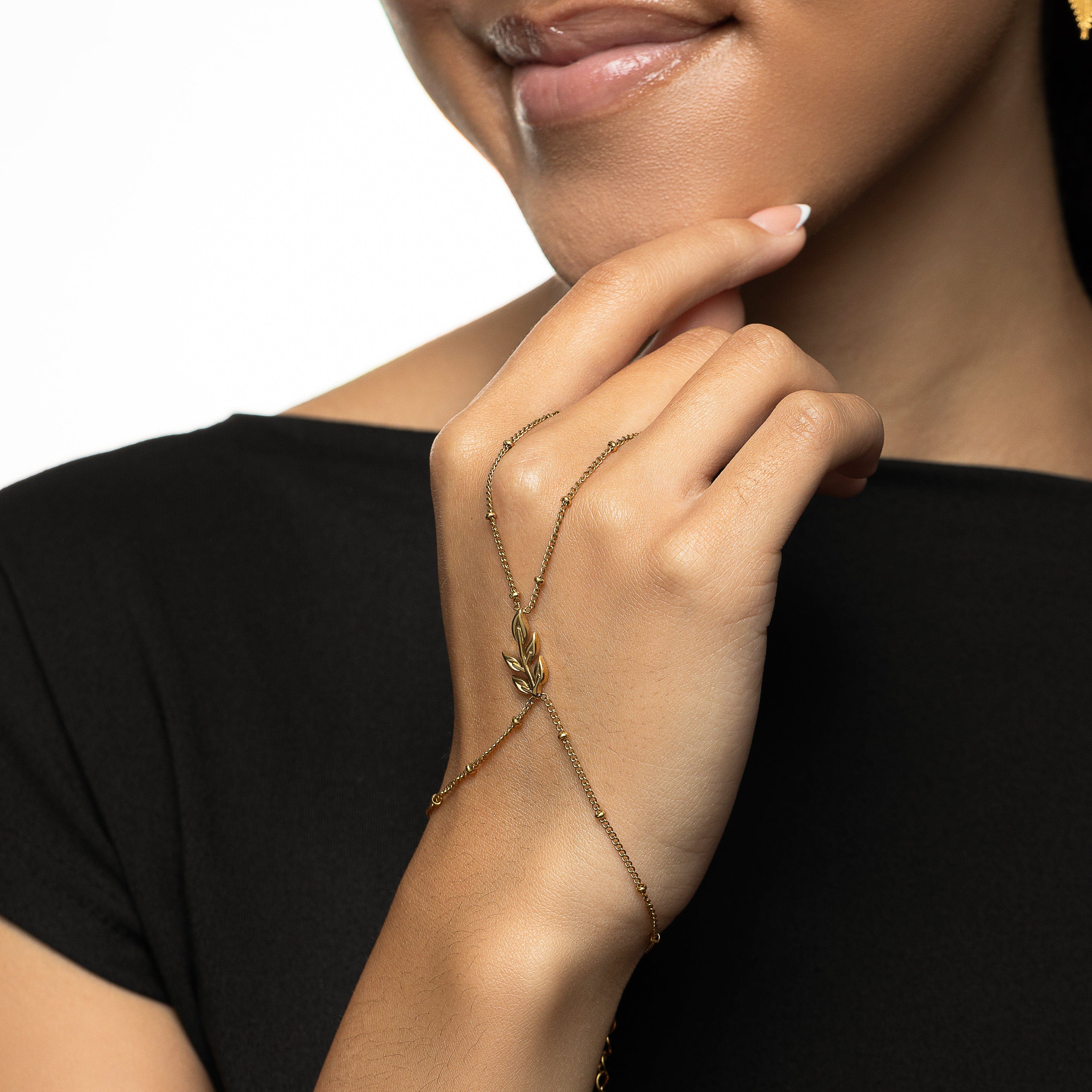 Palestinian Olive Branch Hand Chain