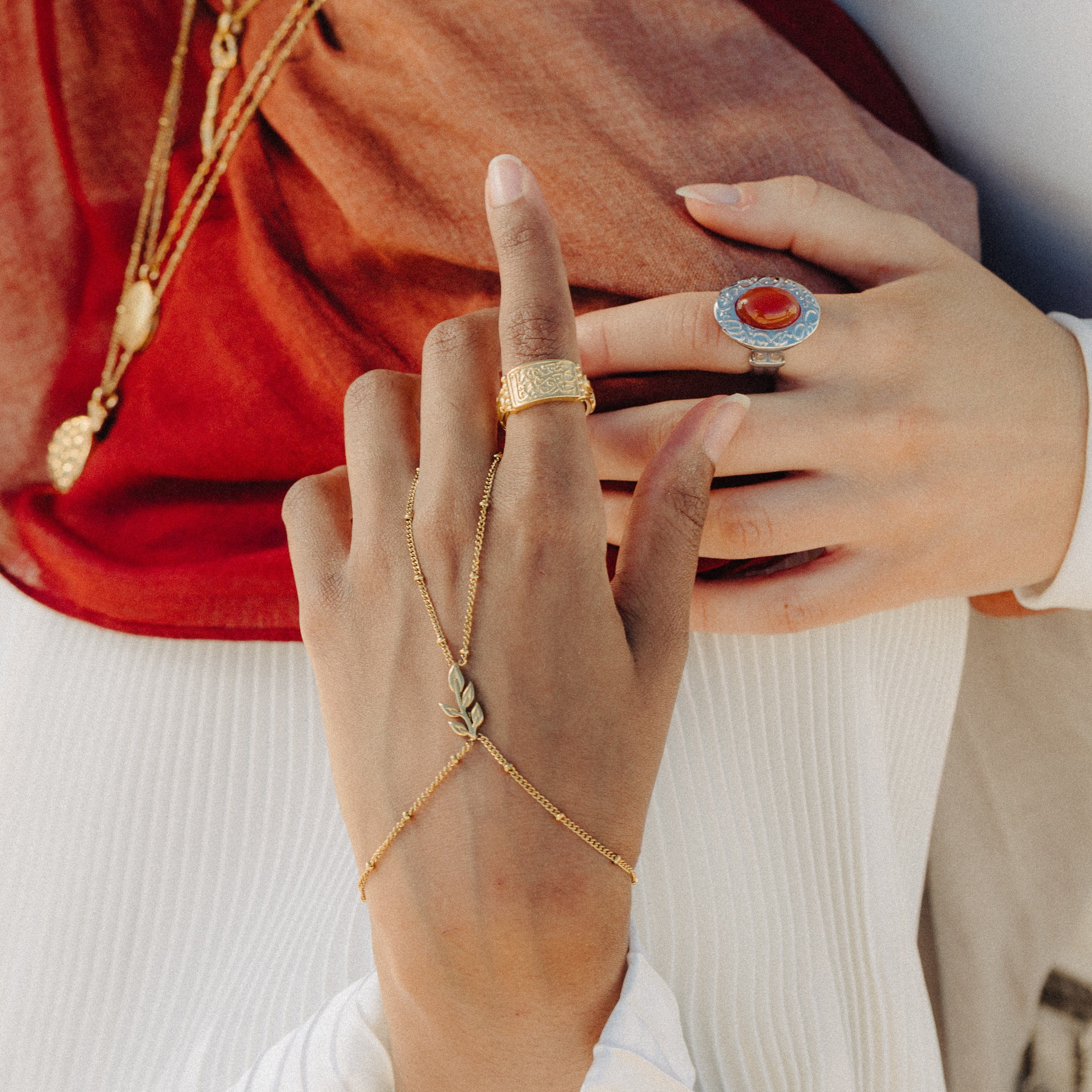 Palestinian Olive Branch Hand Chain