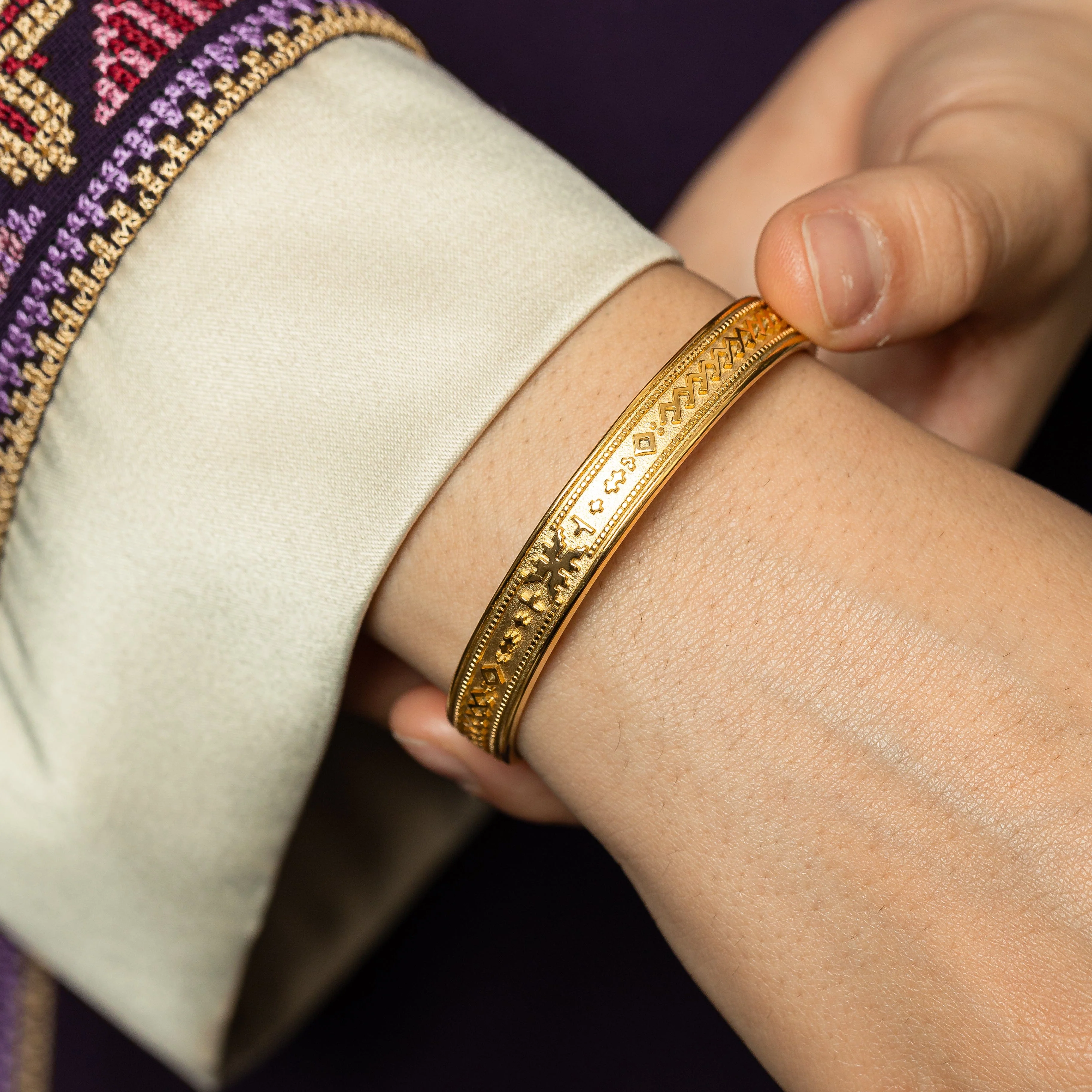 Slim Tatreez Cuff