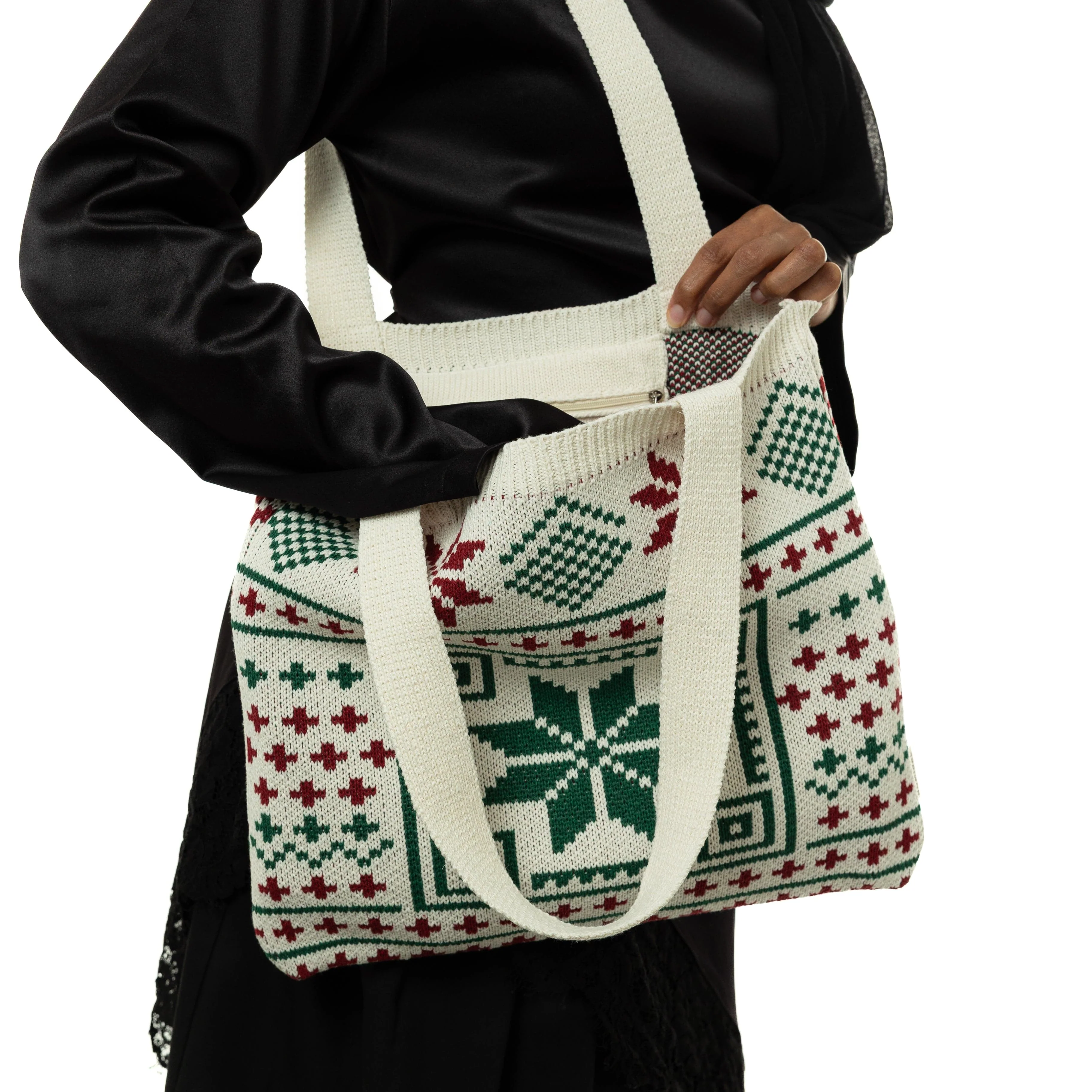 Knit Crochet Tatreez Tote