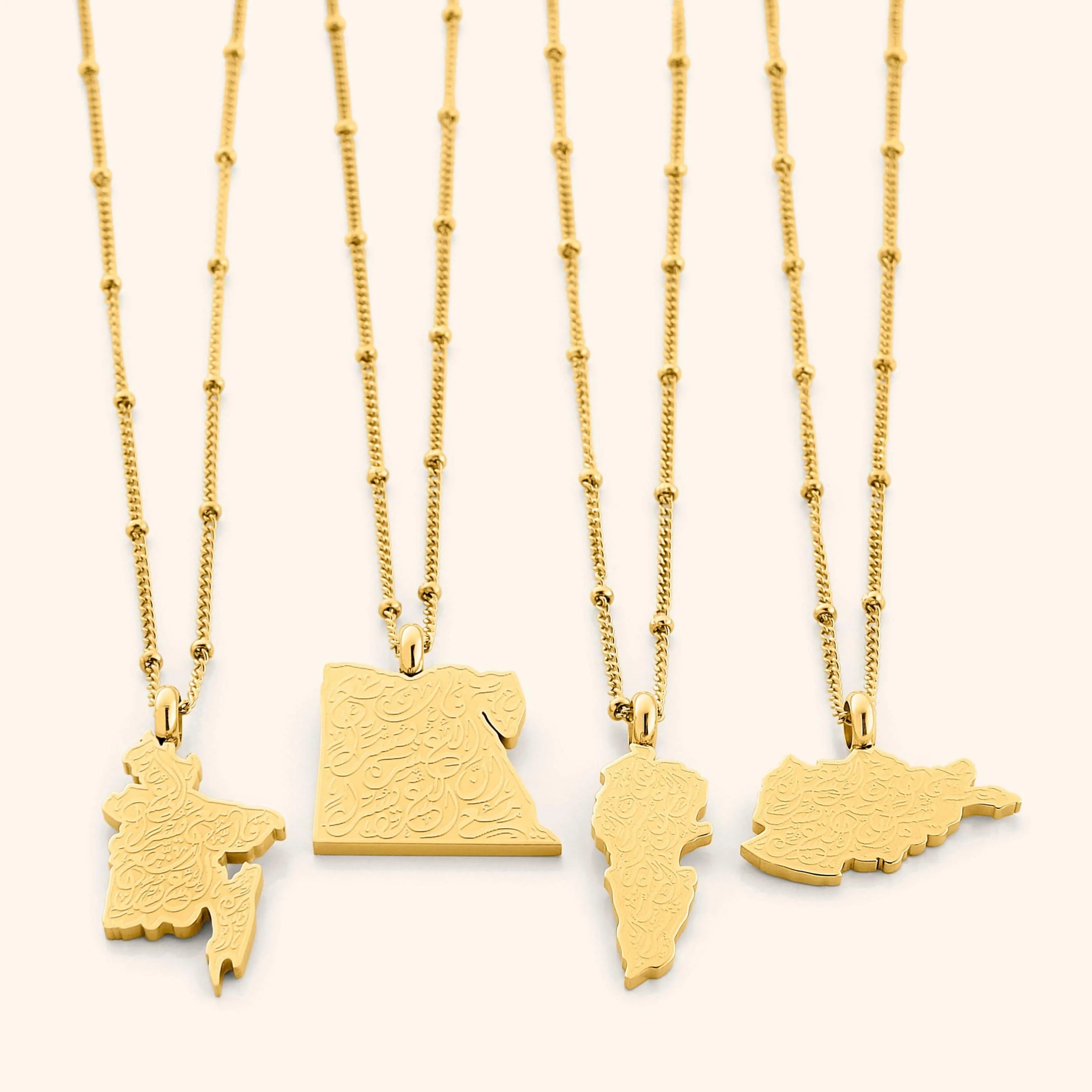 "With Hardship Comes Ease" Map Necklace | Women