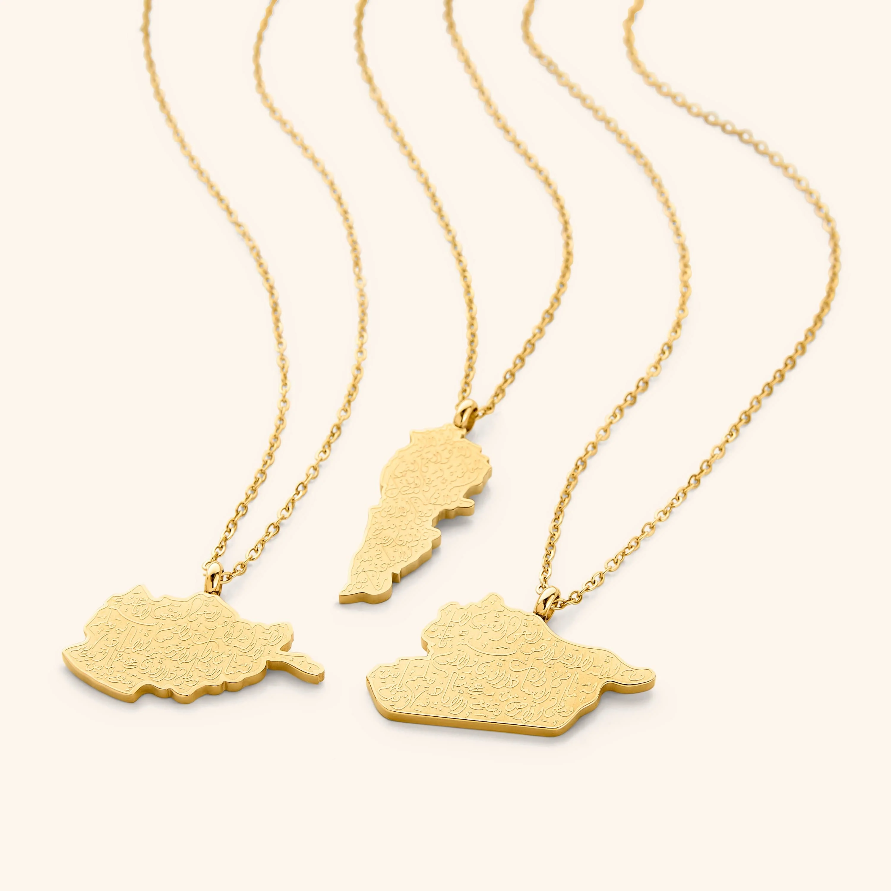 Ayatul Kursi Country Map Necklace | Women