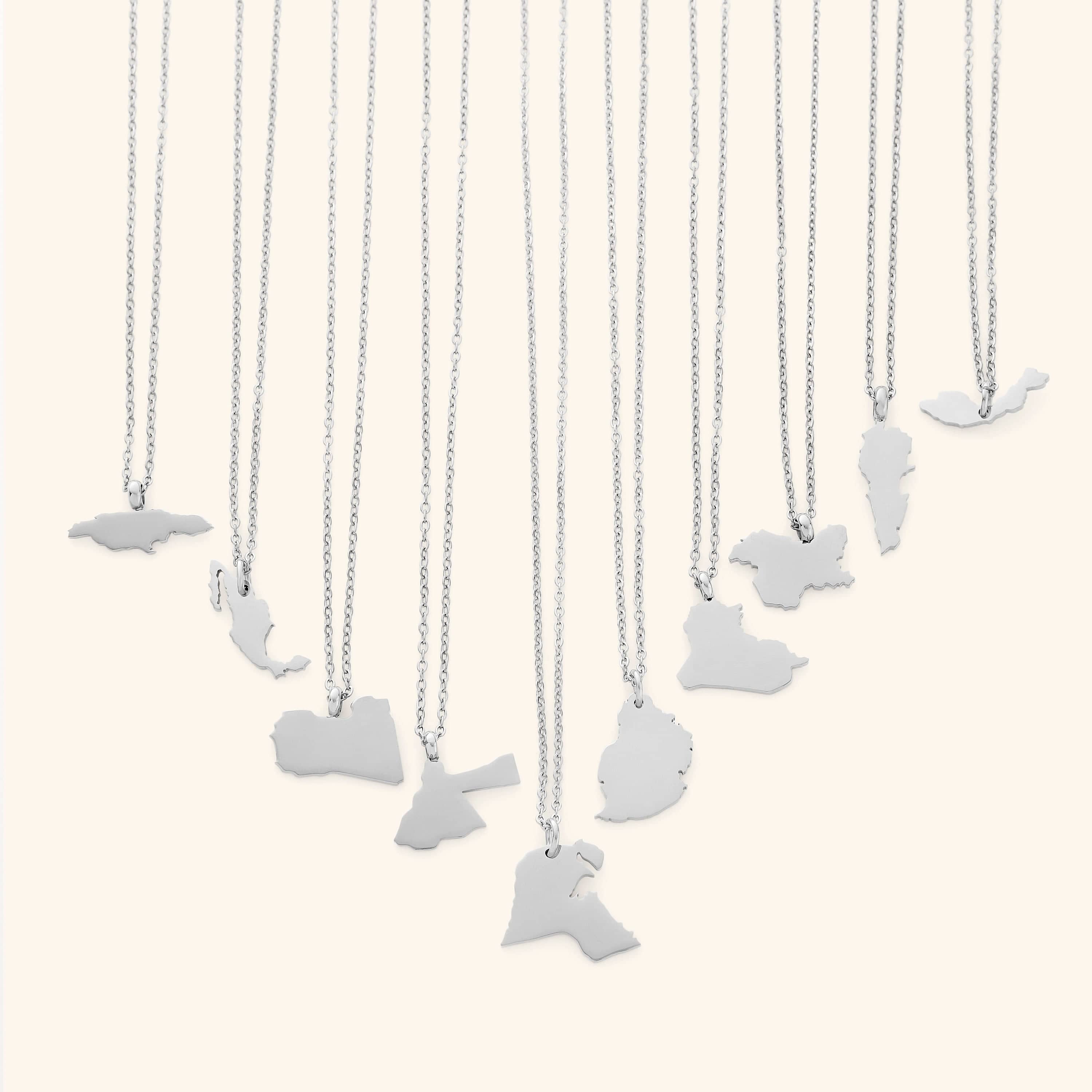 Country Map Necklace | Women