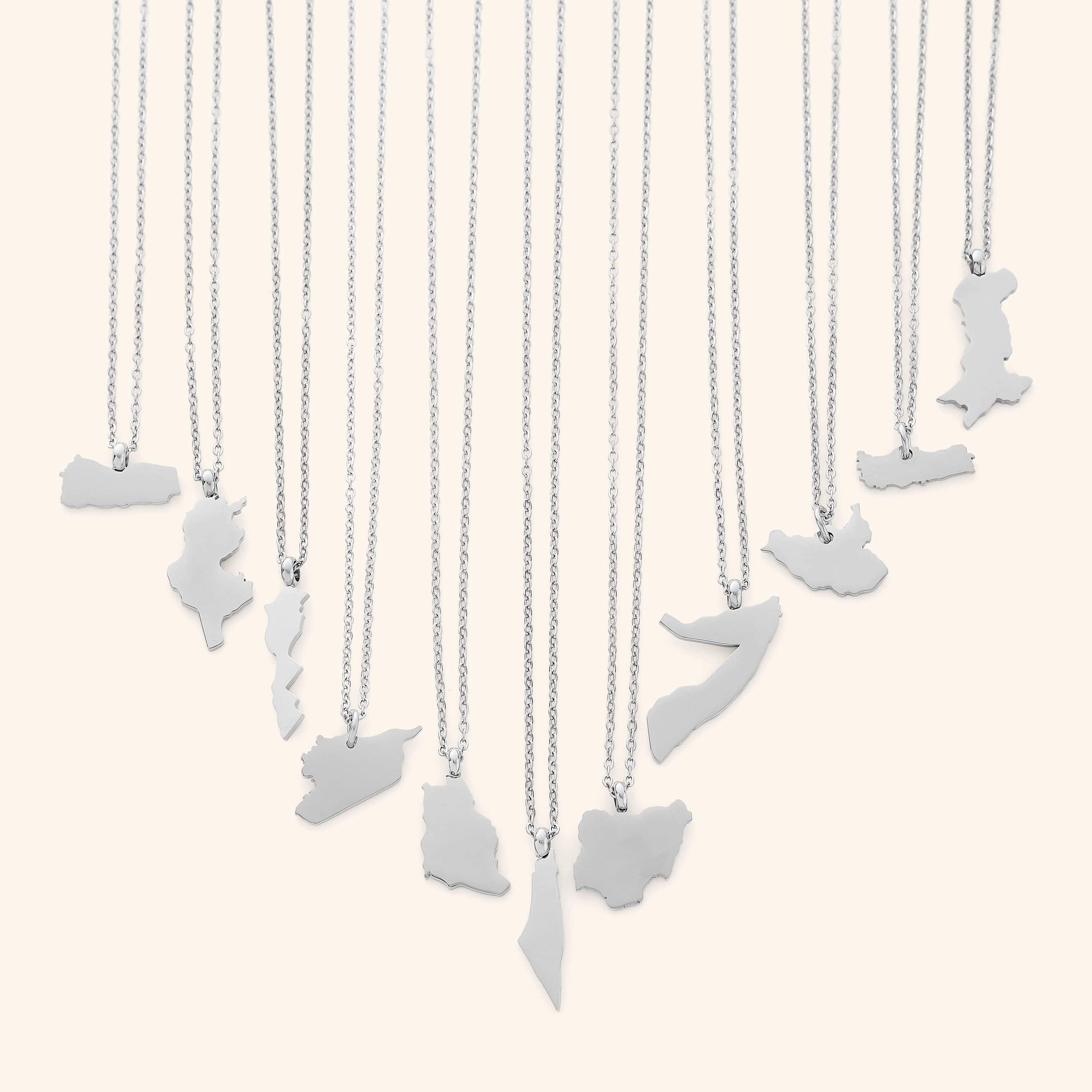 Country Map Necklace | Women