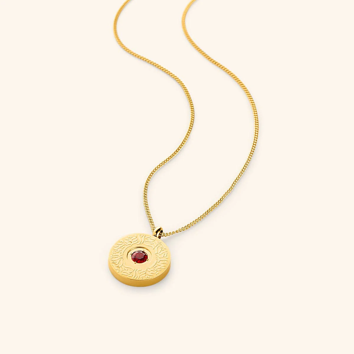 "With Hardship Comes Ease" Medallion | Red Agate Stone