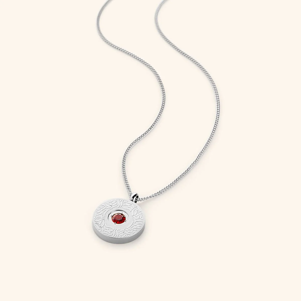 "With Hardship Comes Ease" Medallion | Red Agate Stone