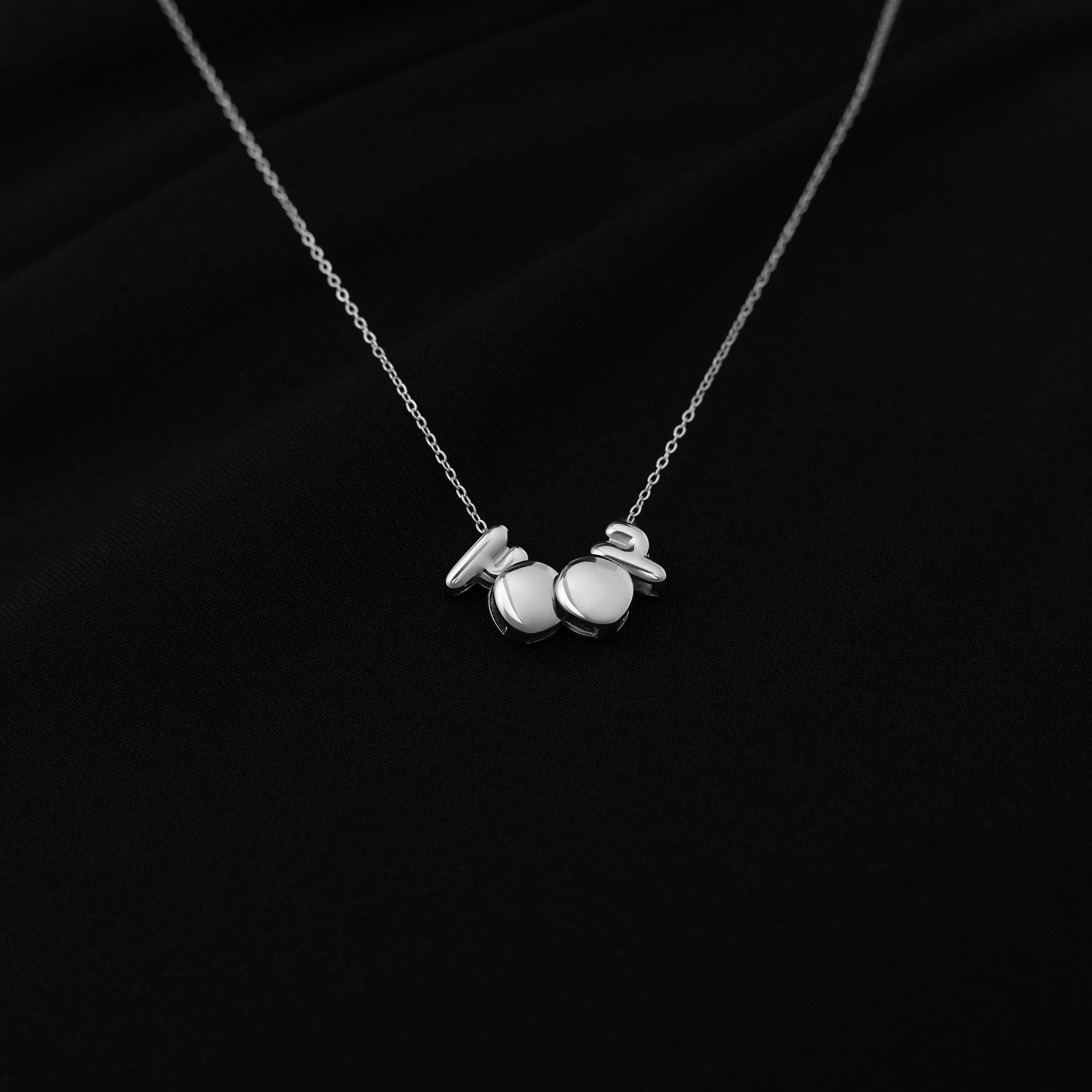 Arabic Bubble Birthyear Necklace