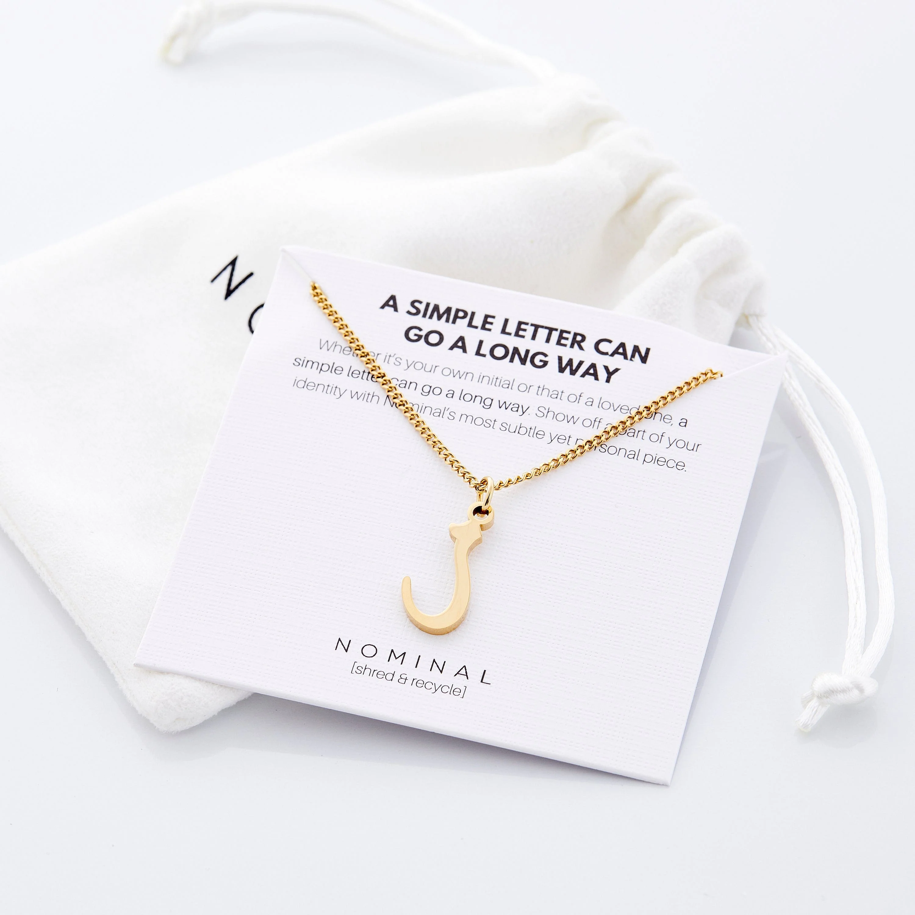 Hanging Arabic Letter Necklace