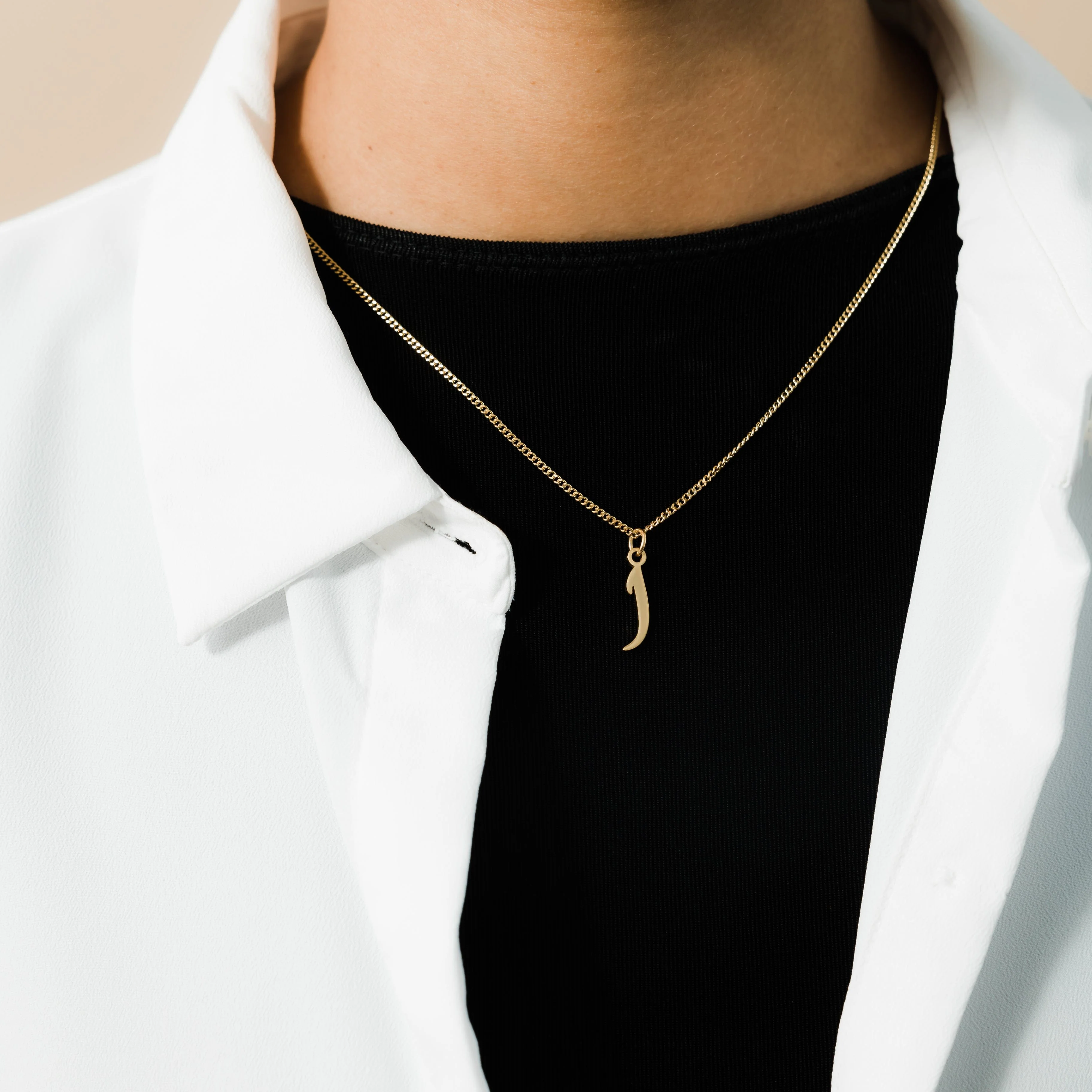 Hanging Arabic Letter Necklace