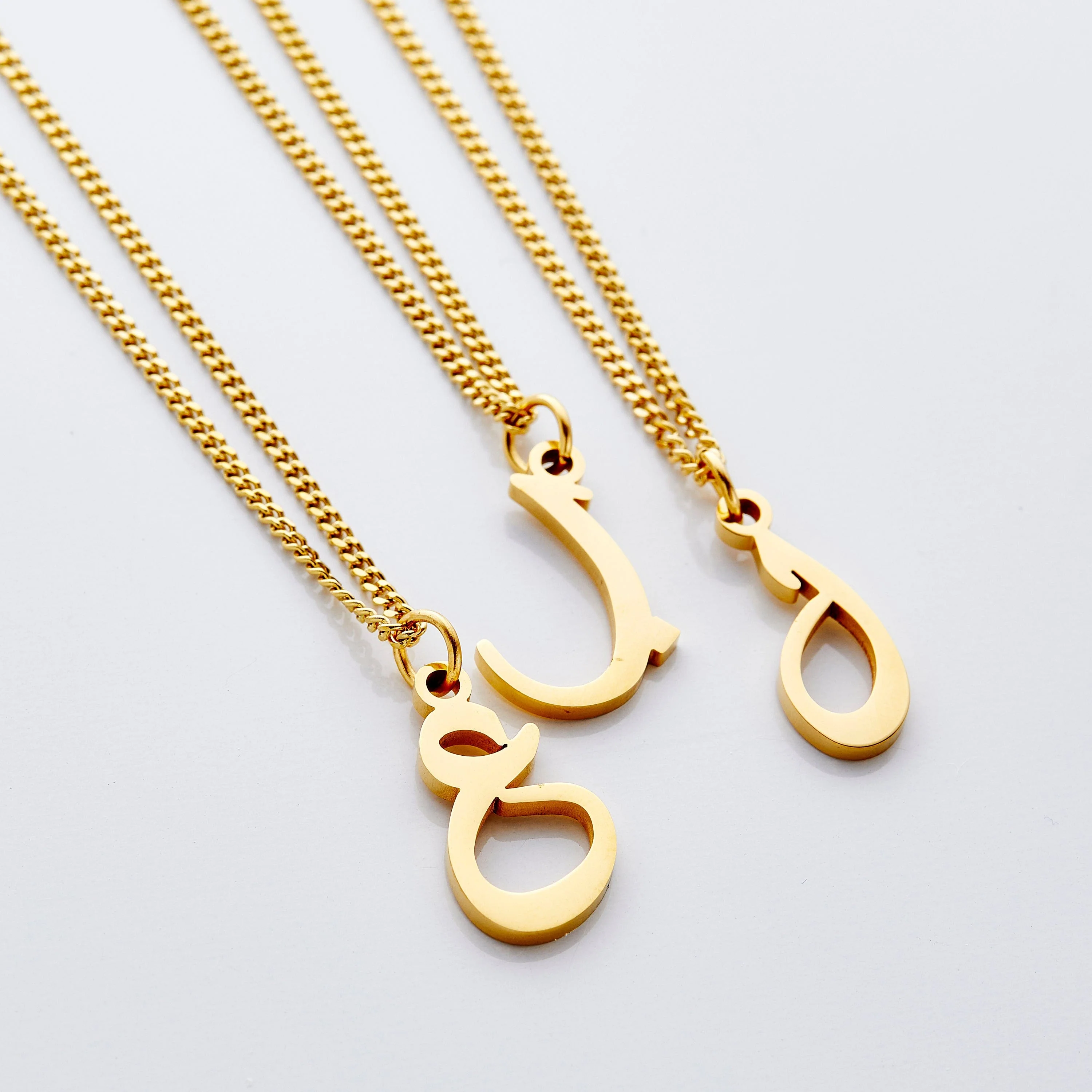 Hanging Arabic Letter Necklace