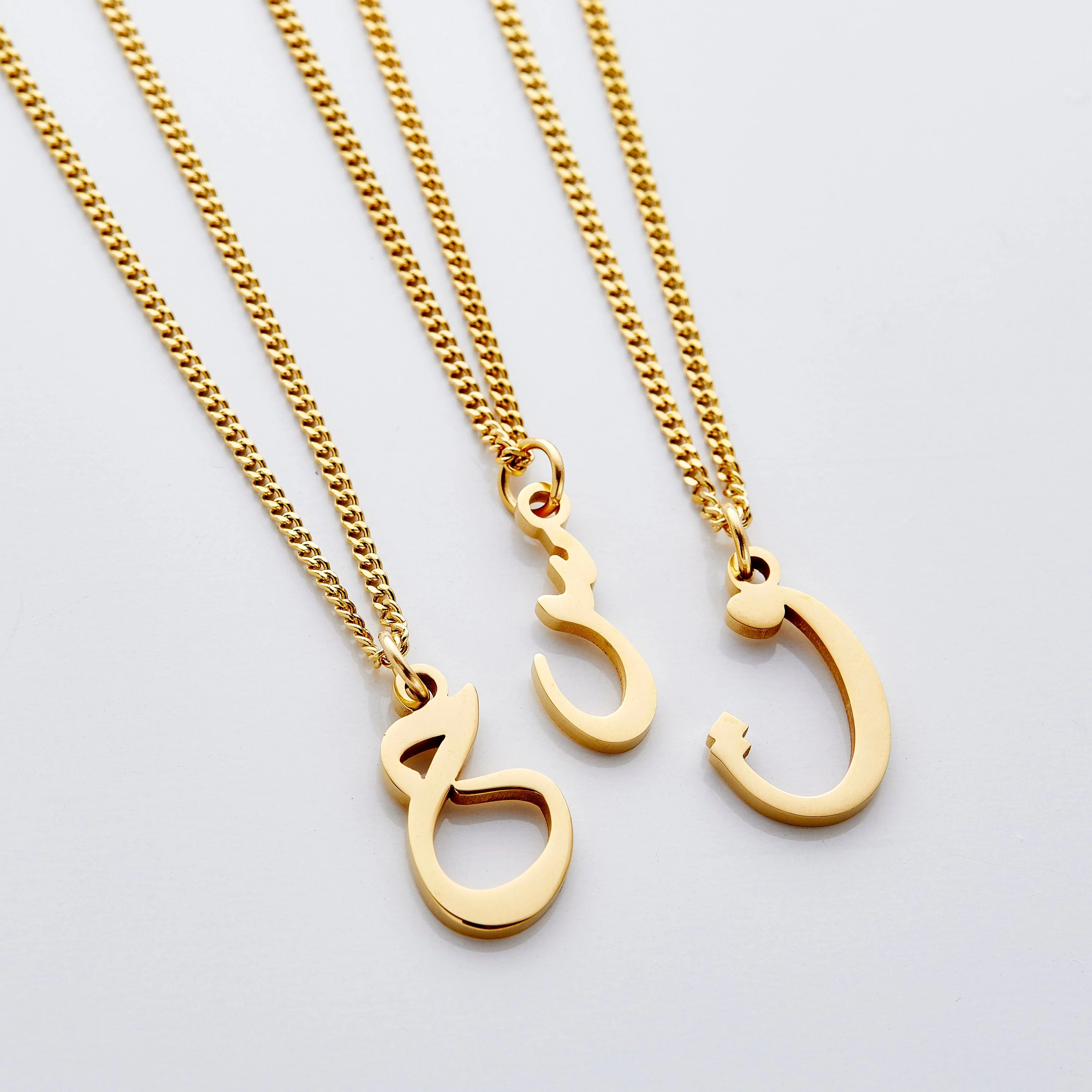 Hanging Arabic Letter Necklace