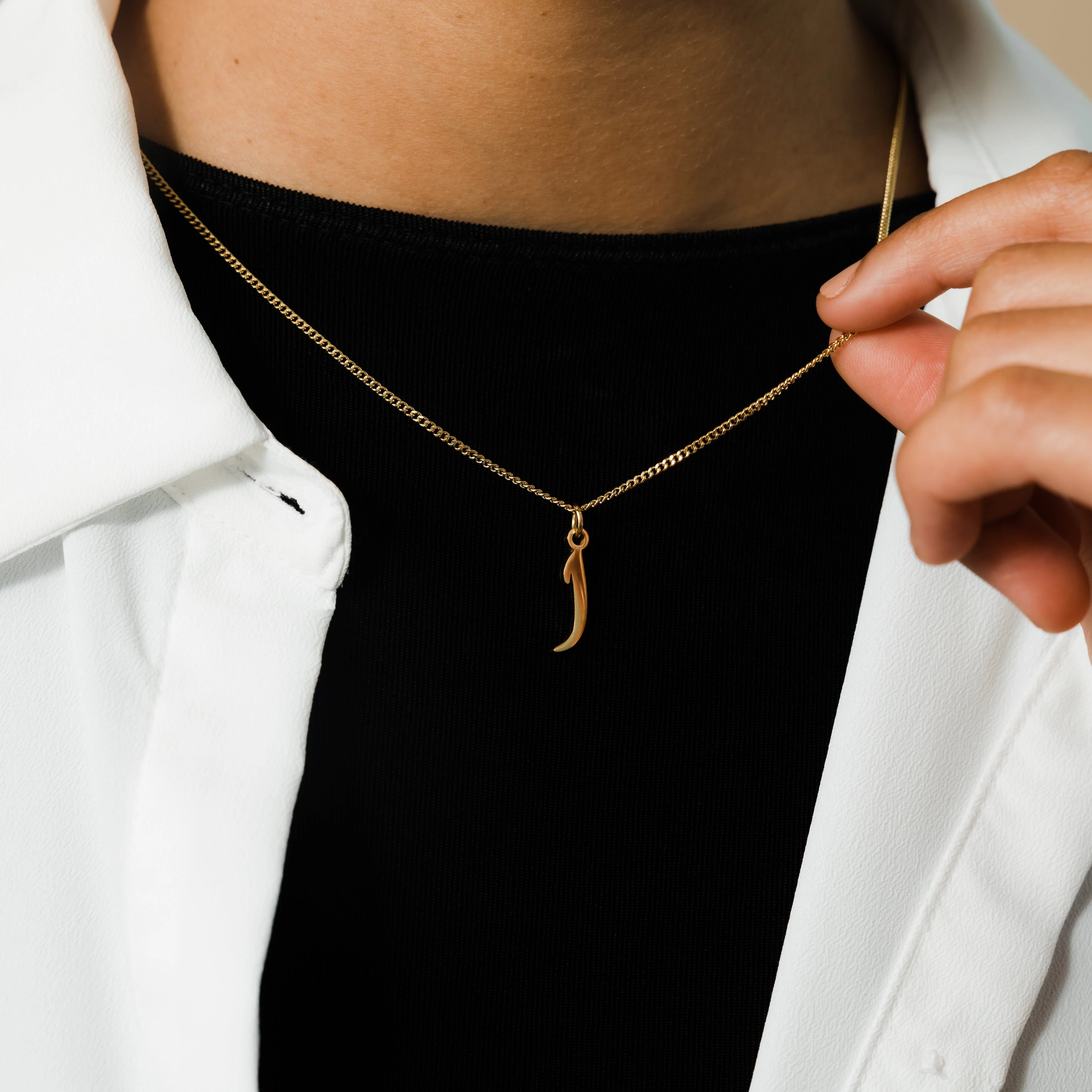 Hanging Arabic Letter Necklace