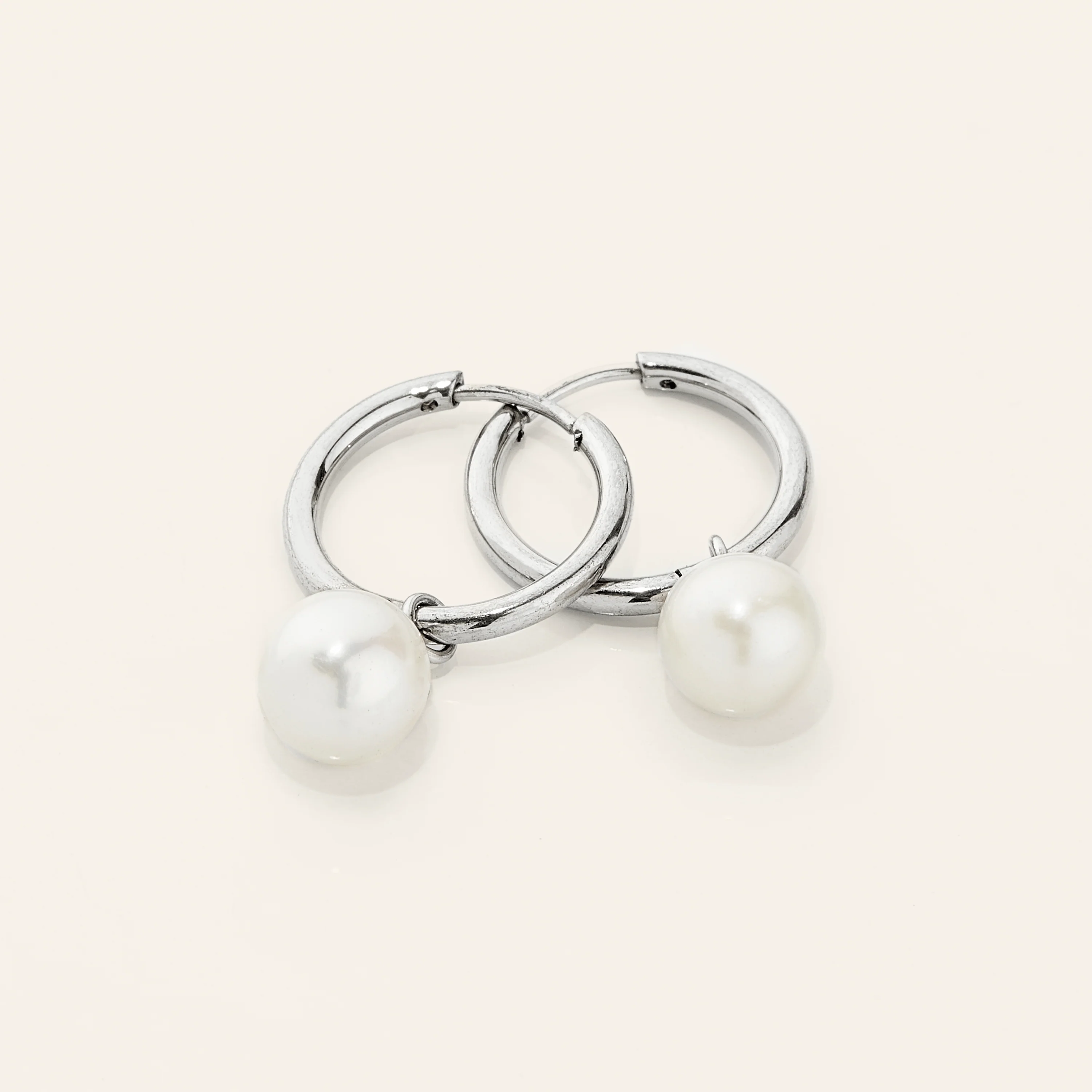 Pearl Hoop Earrings