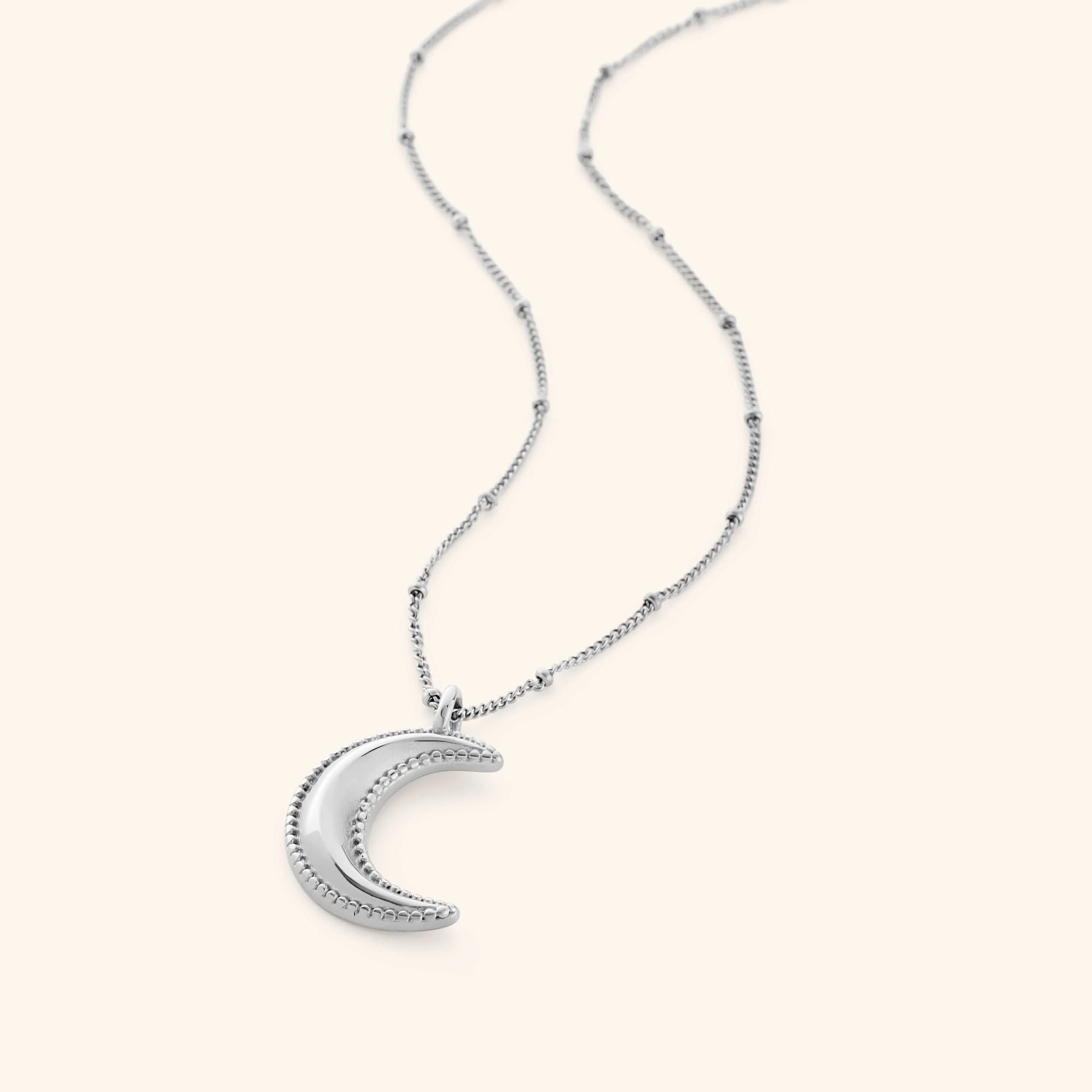 Dotted Crescent Necklace