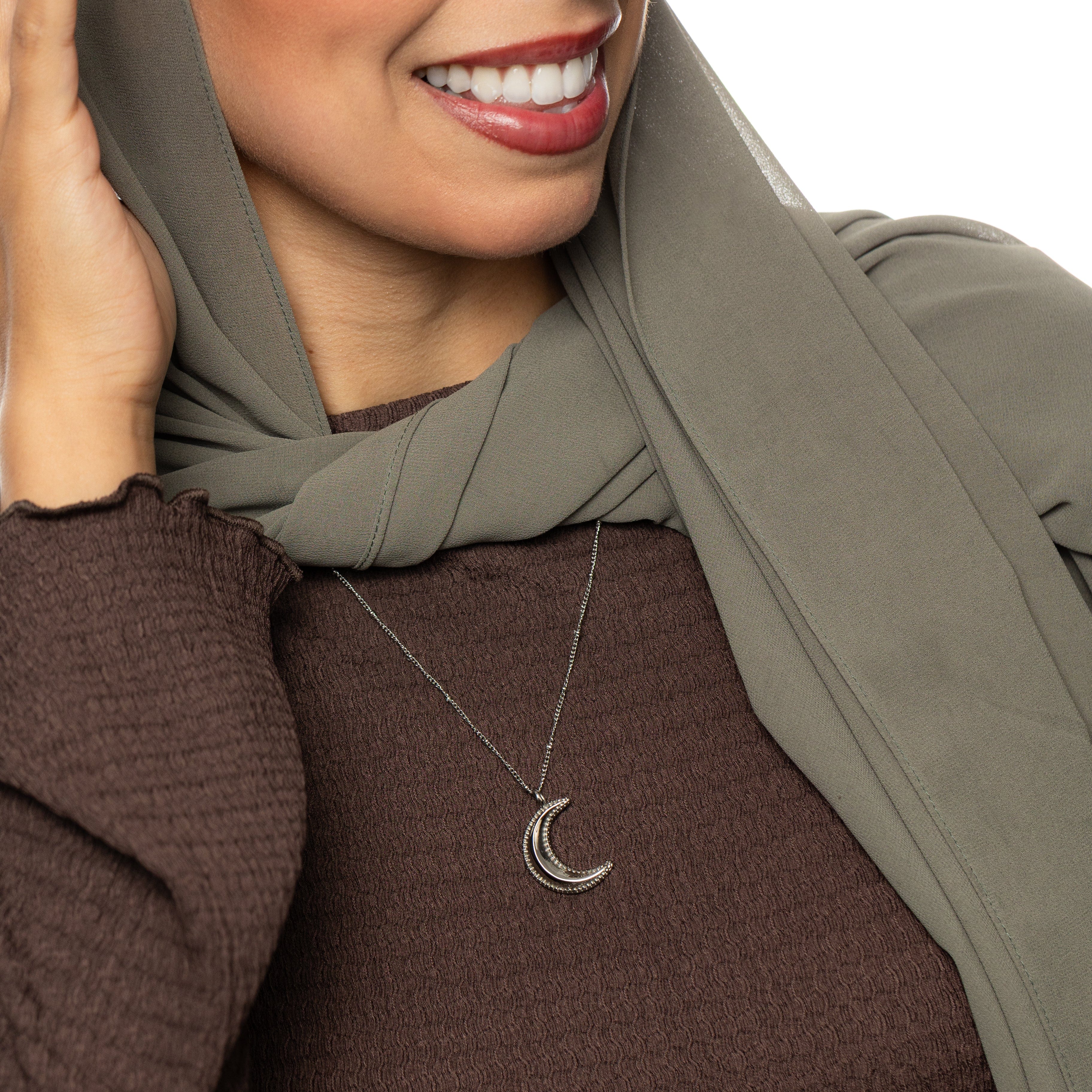 Dotted Crescent Necklace