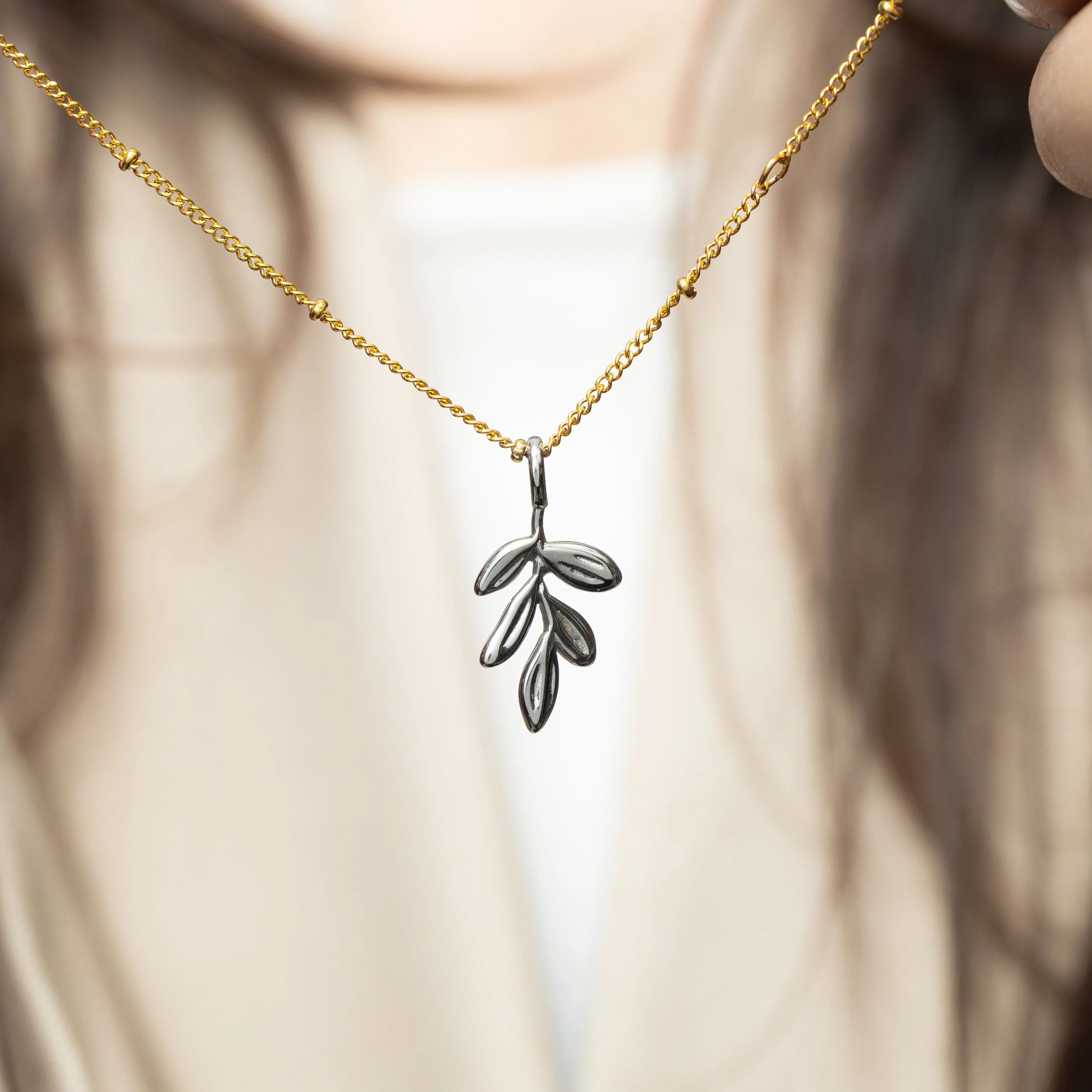 Olive Tree Branch Charm