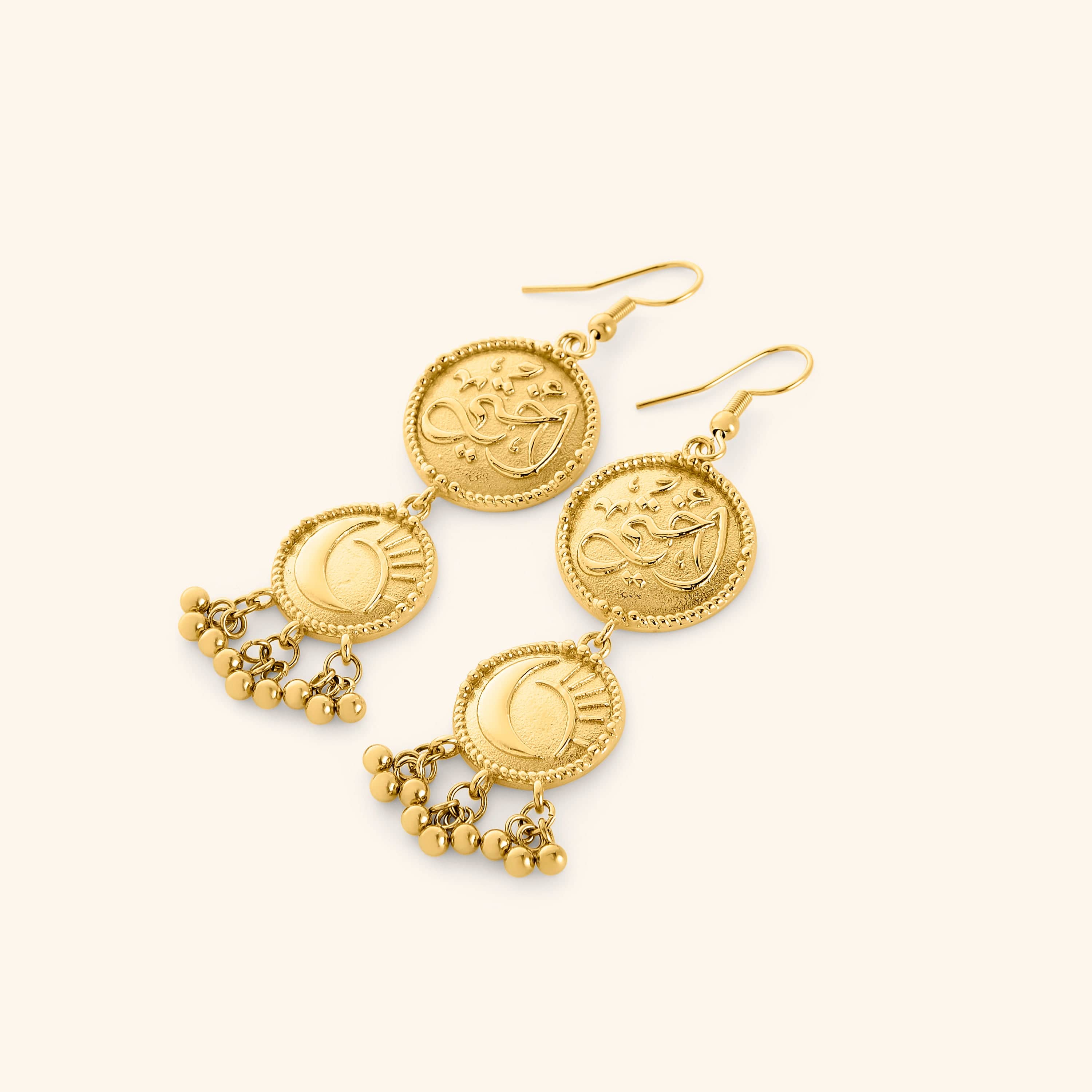 3902-my-sister-sun-moon-coin-earrings-1.jpg "My Sister" Sun & Moon Coin Earrings