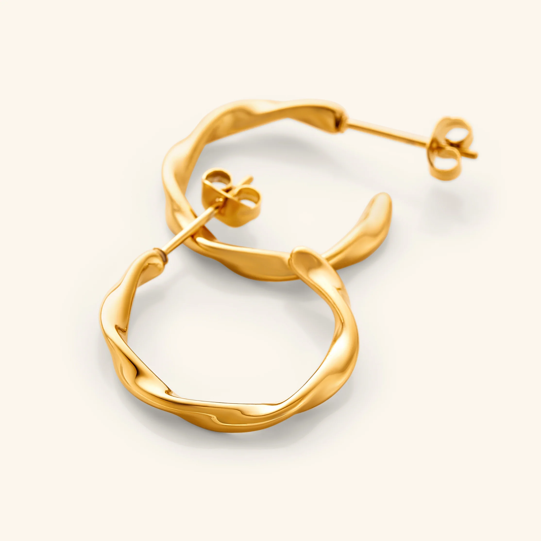 Ripple Hoop Earrings