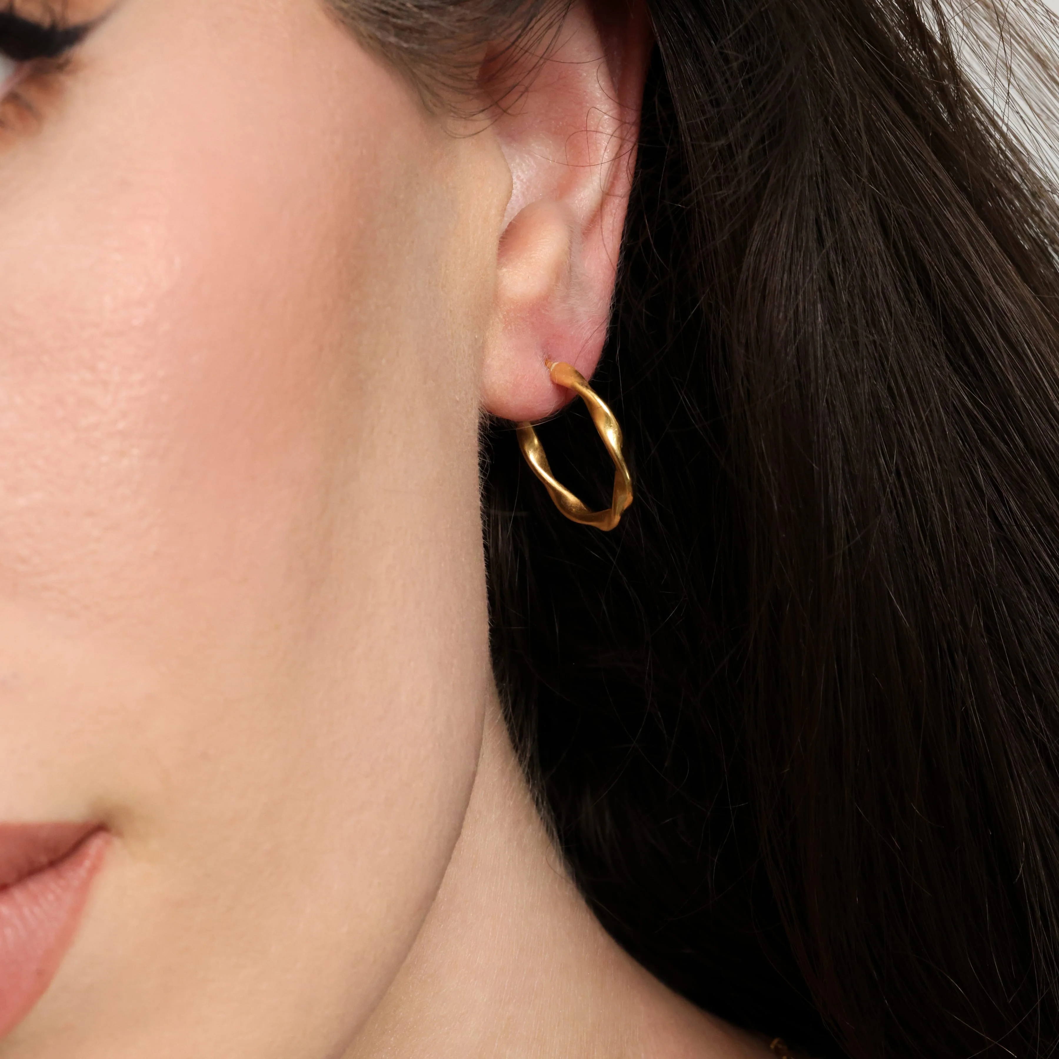 Ripple Hoop Earrings