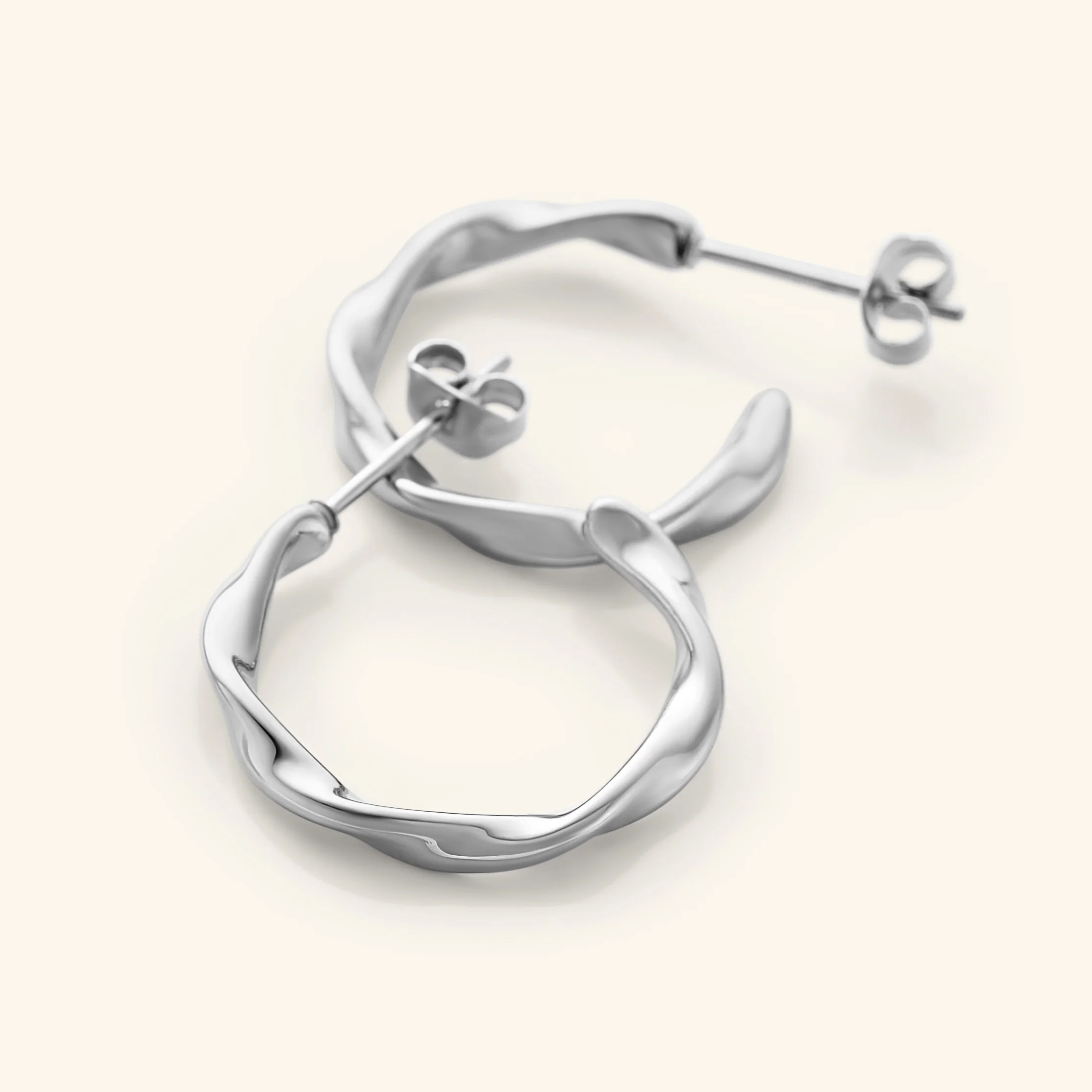 Ripple Hoop Earrings