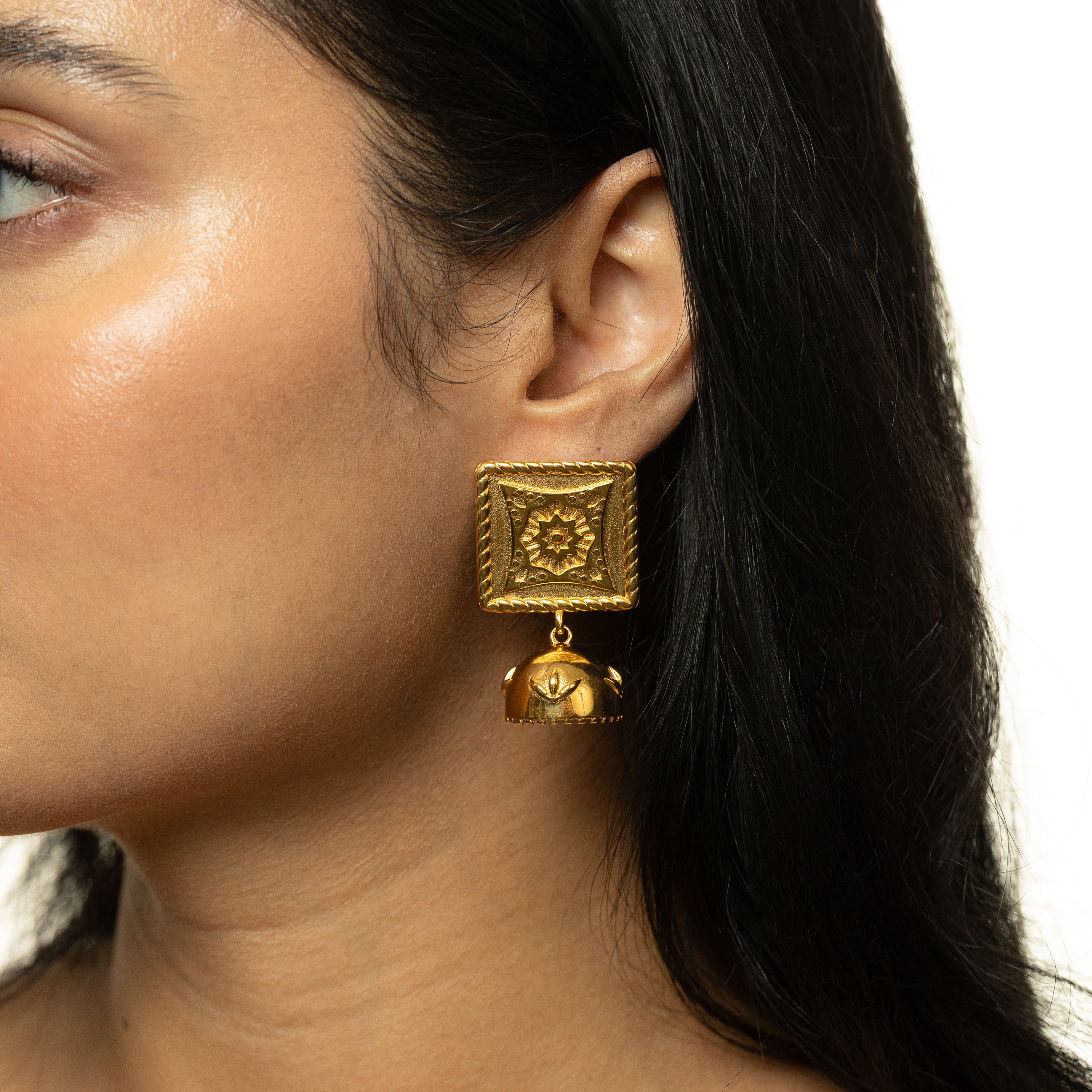 Square Jhumka Earrings