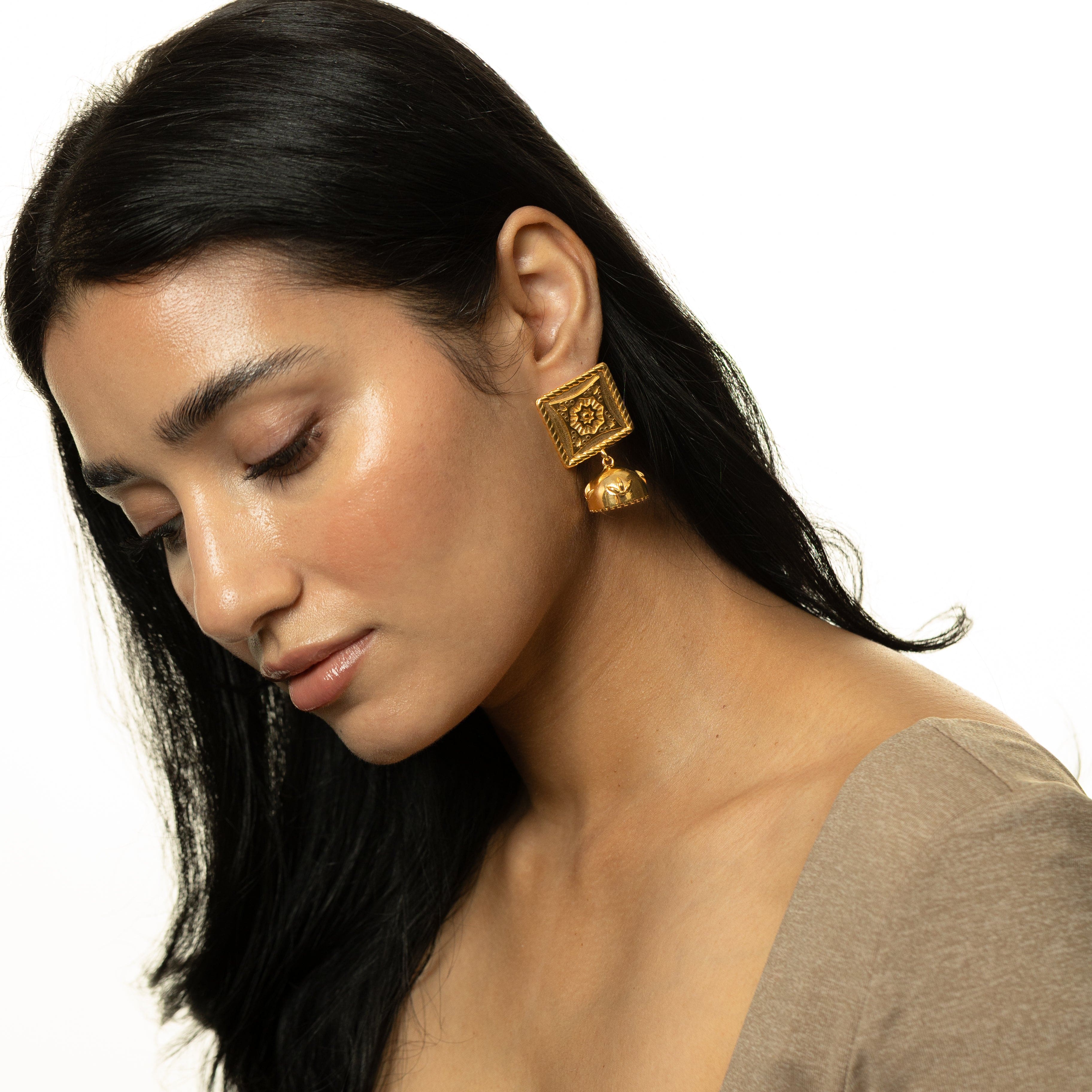 Square Jhumka Earrings