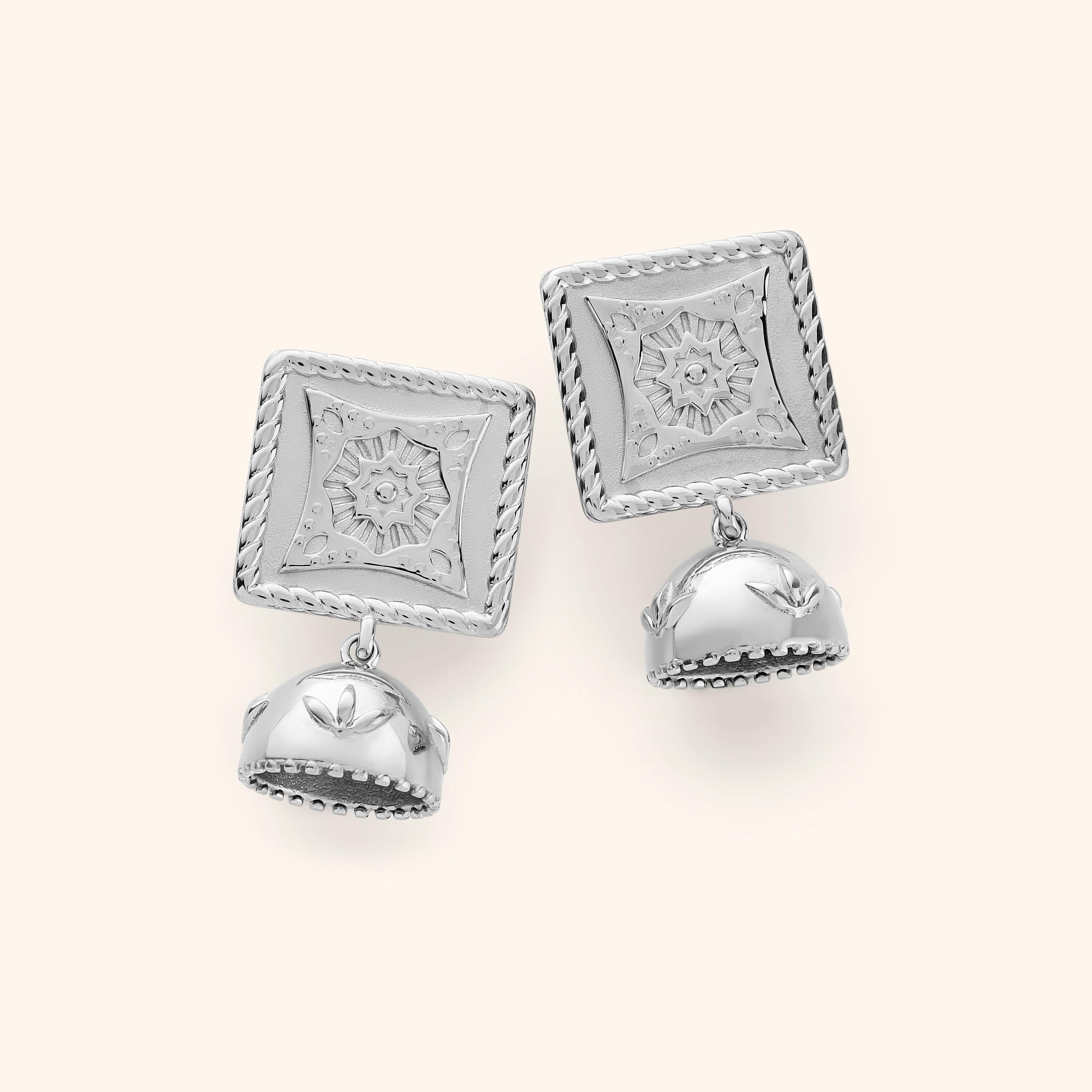 Square Jhumka Earrings