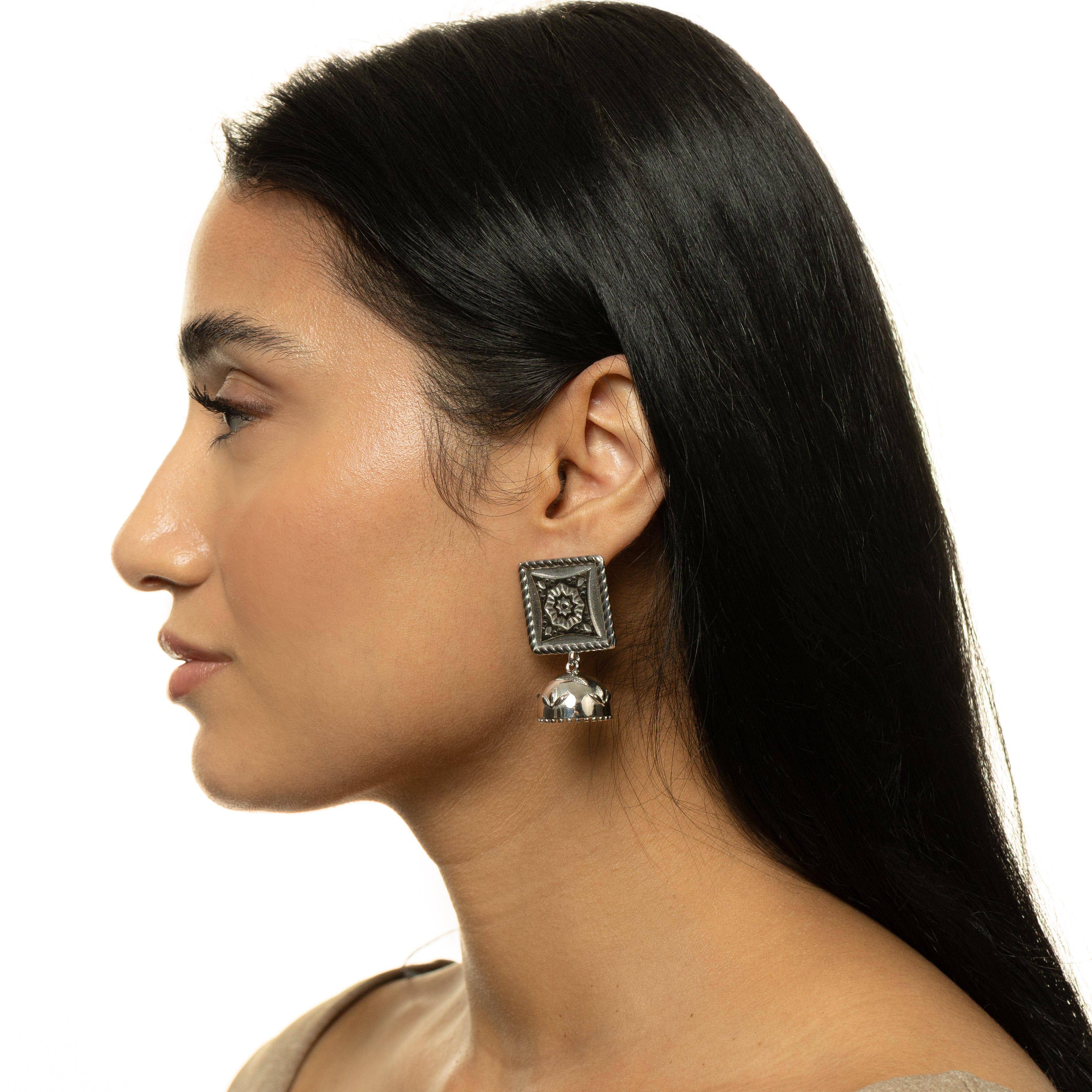 Square Jhumka Earrings