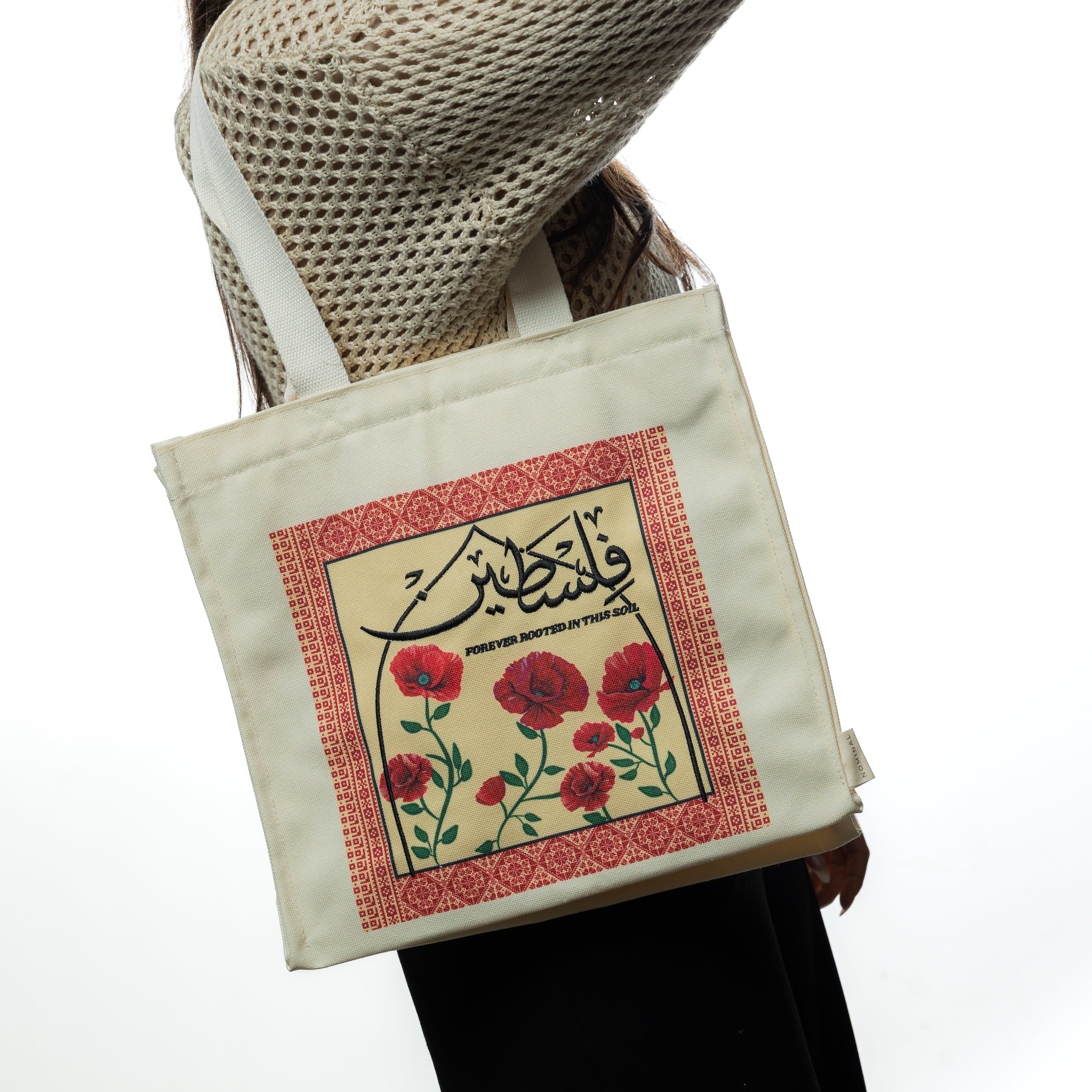 Poppy Tatreez Palestine Tote