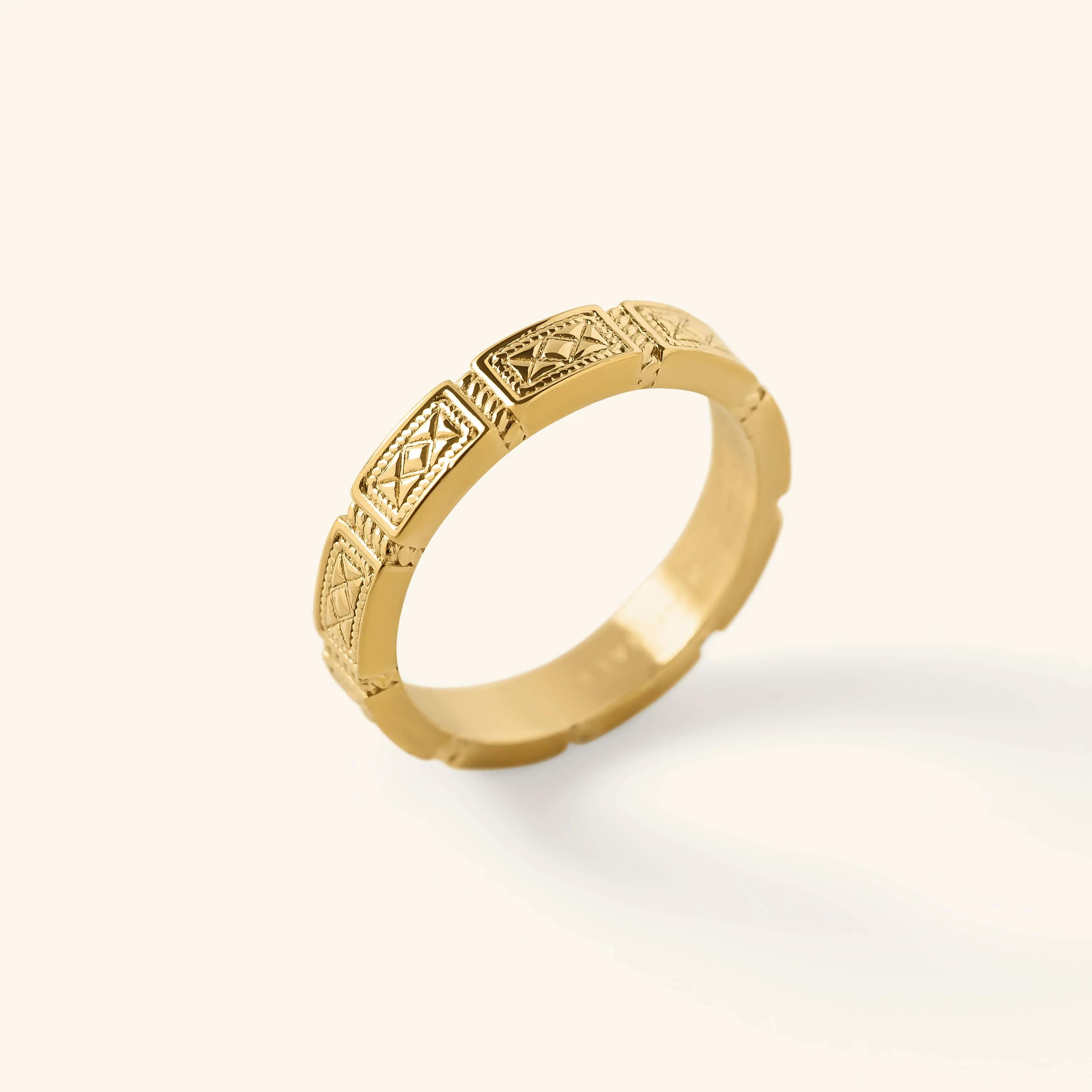 Damascus Tile Ring | Women
