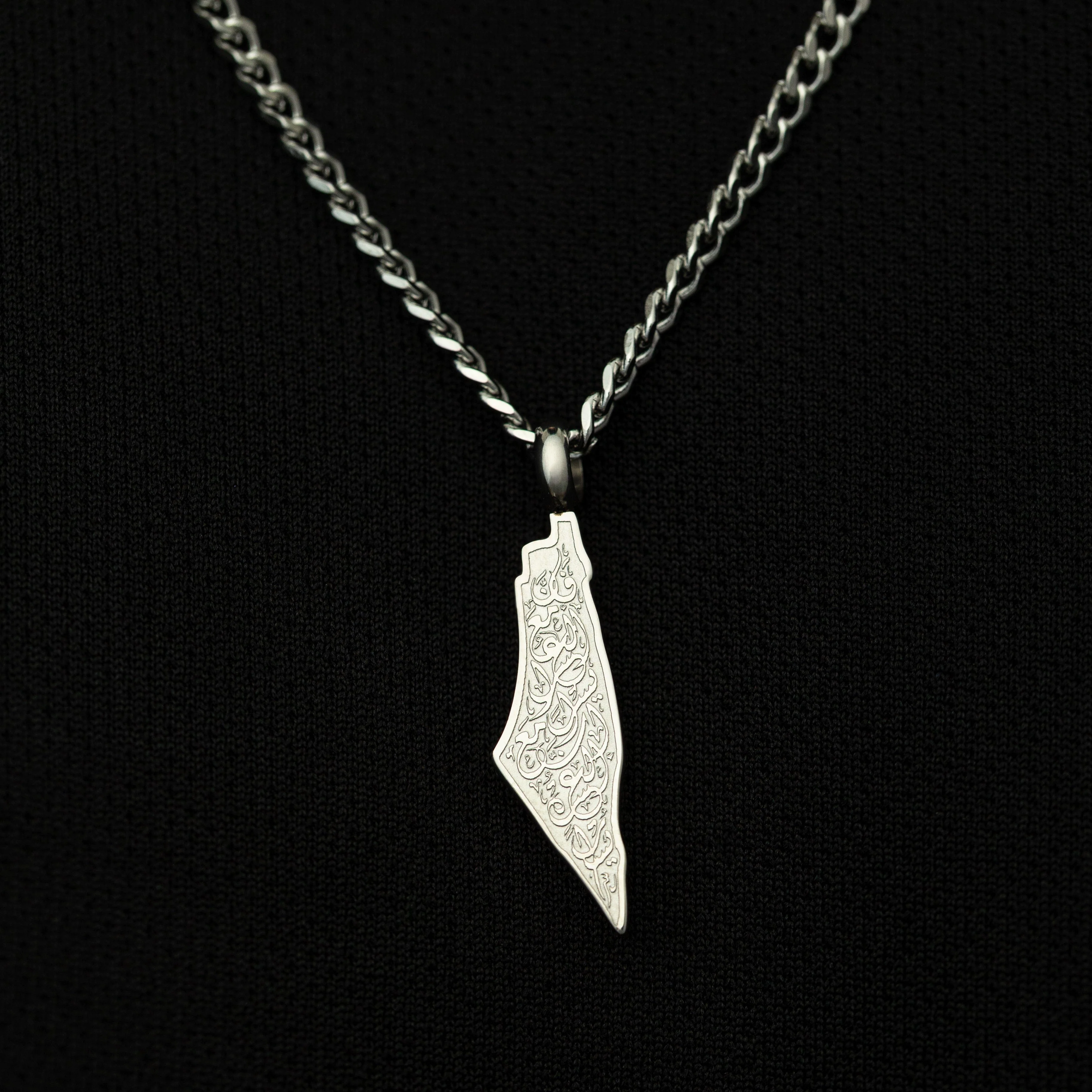"With Hardship Comes Ease" Map Necklace | Men