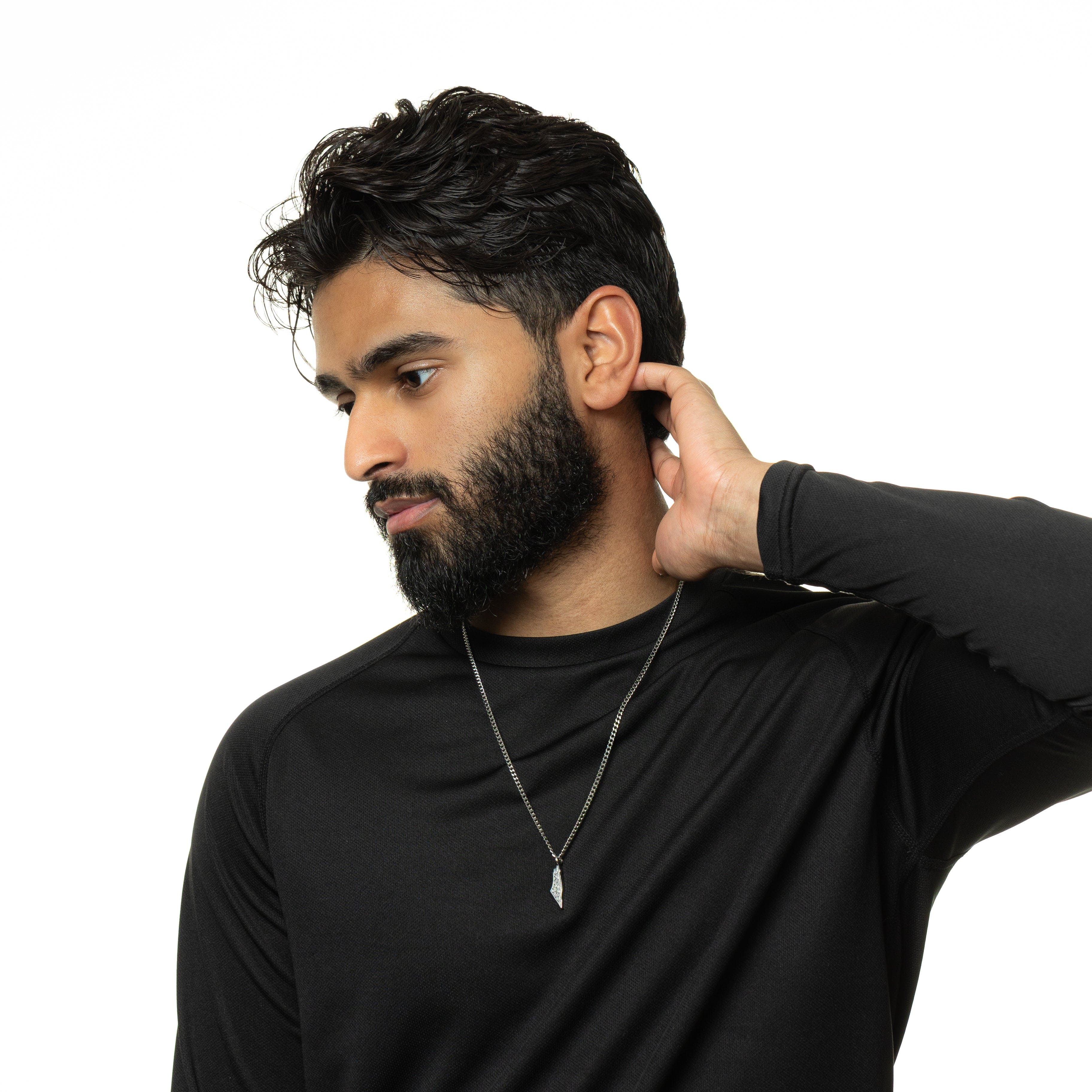 "With Hardship Comes Ease" Map Necklace | Men
