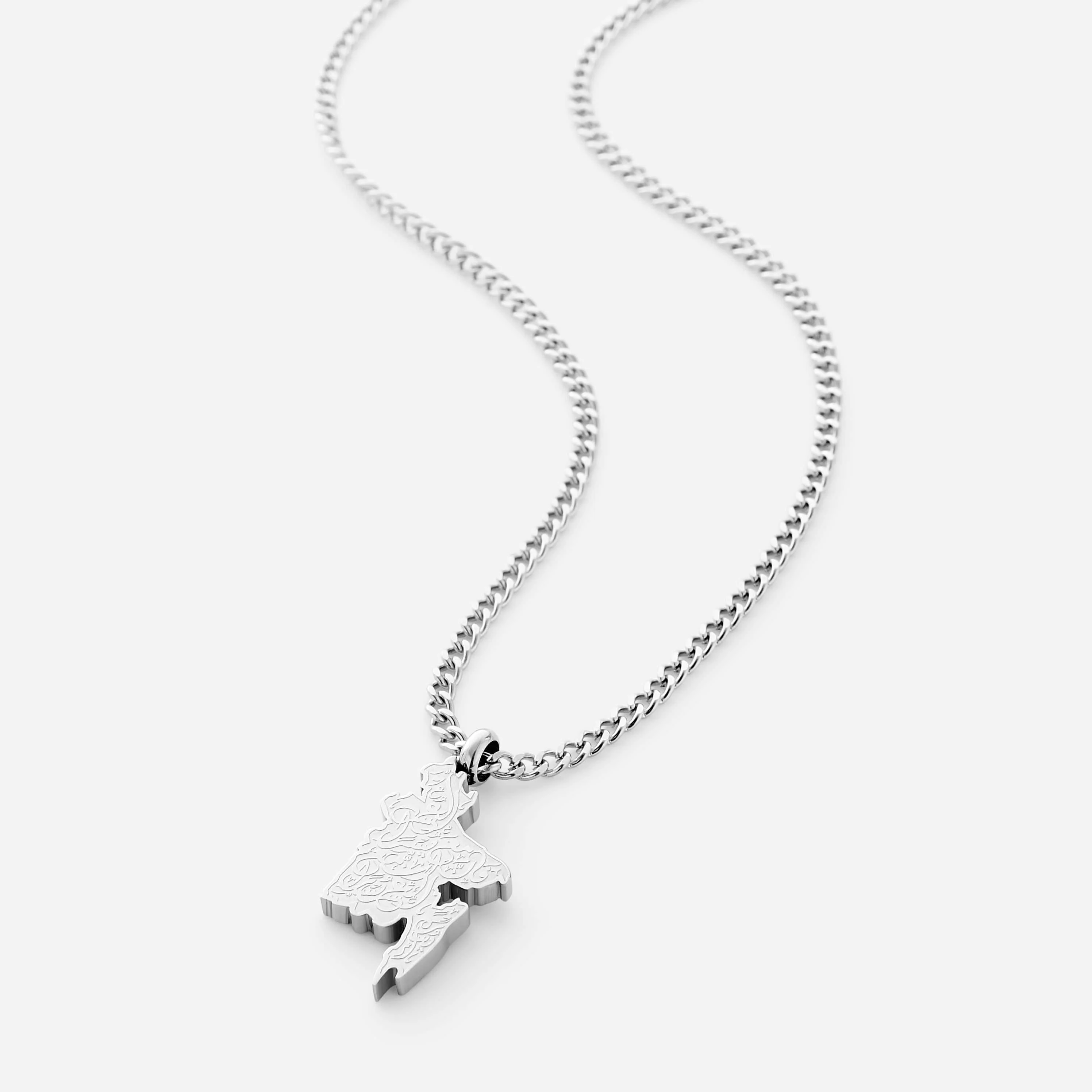 "With Hardship Comes Ease" Map Necklace | Men