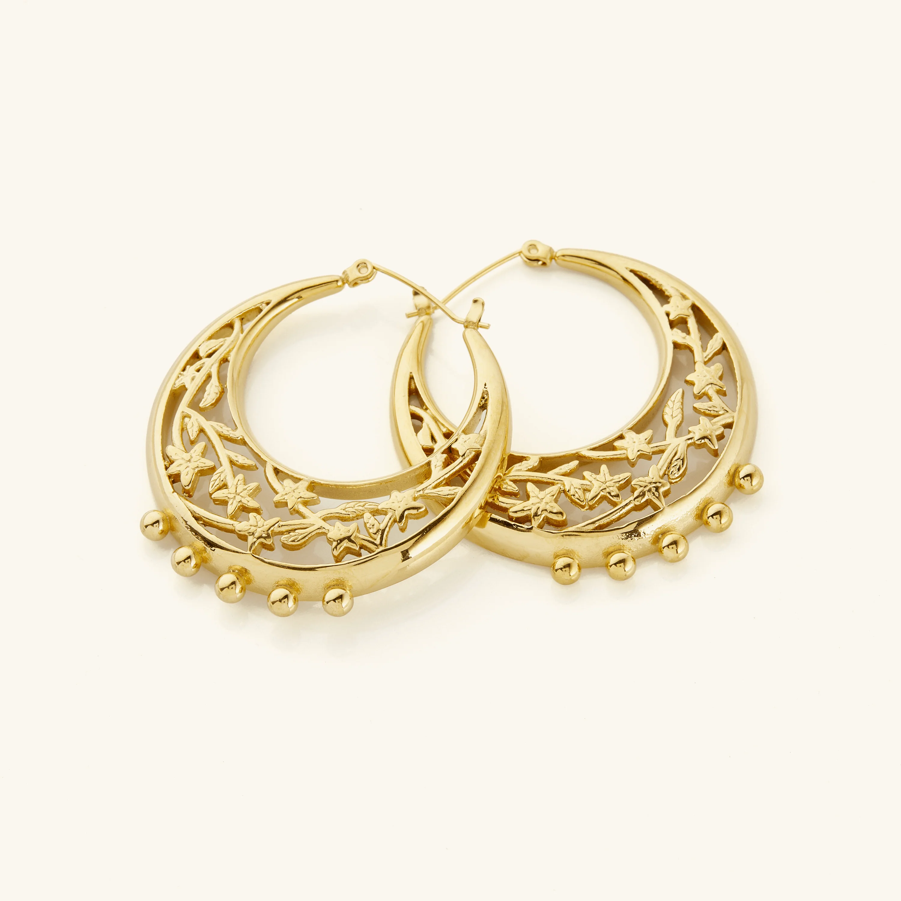Jasmine Crescent Hoop Earrings | VELA x Nominal