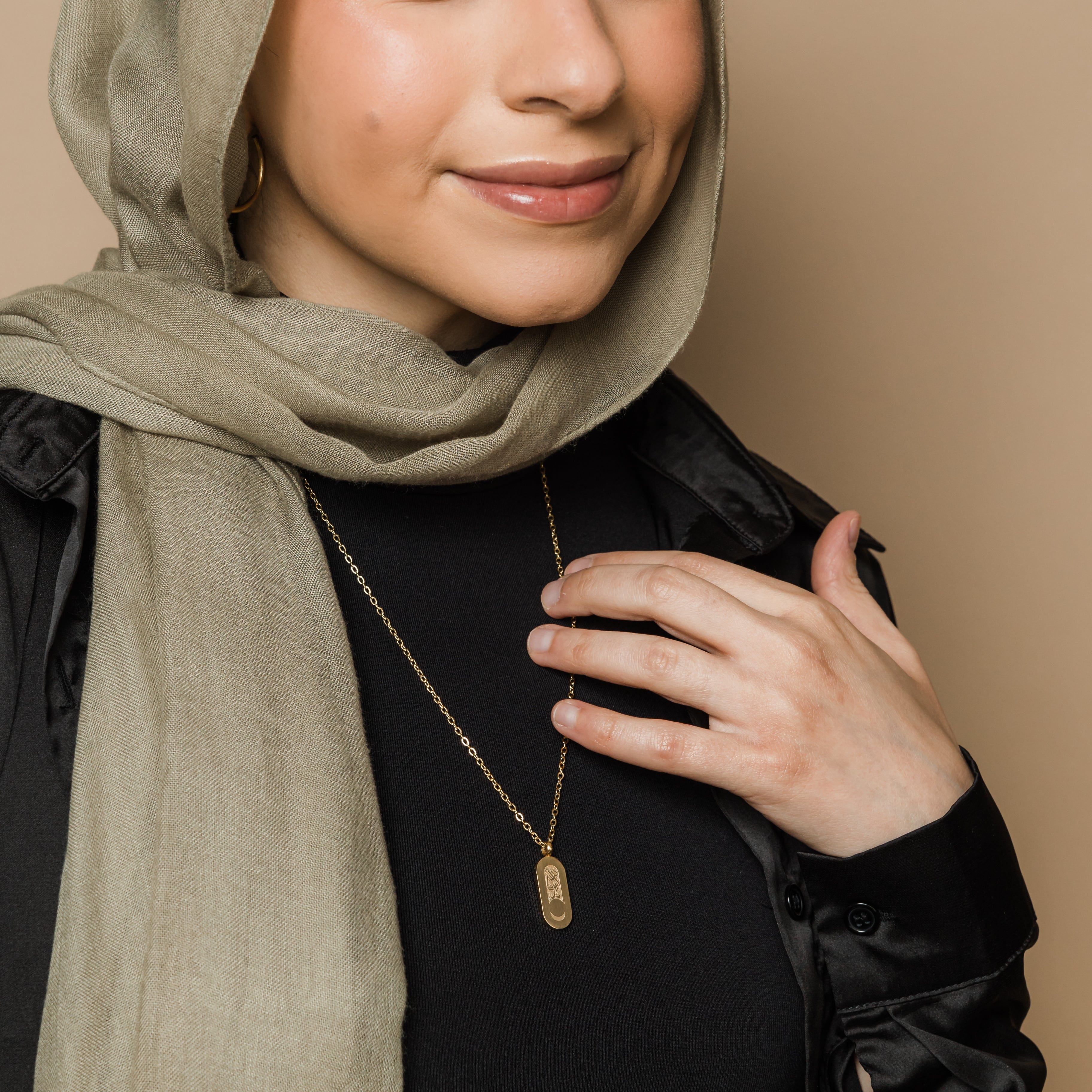 Alhamdulillah Moon Necklace