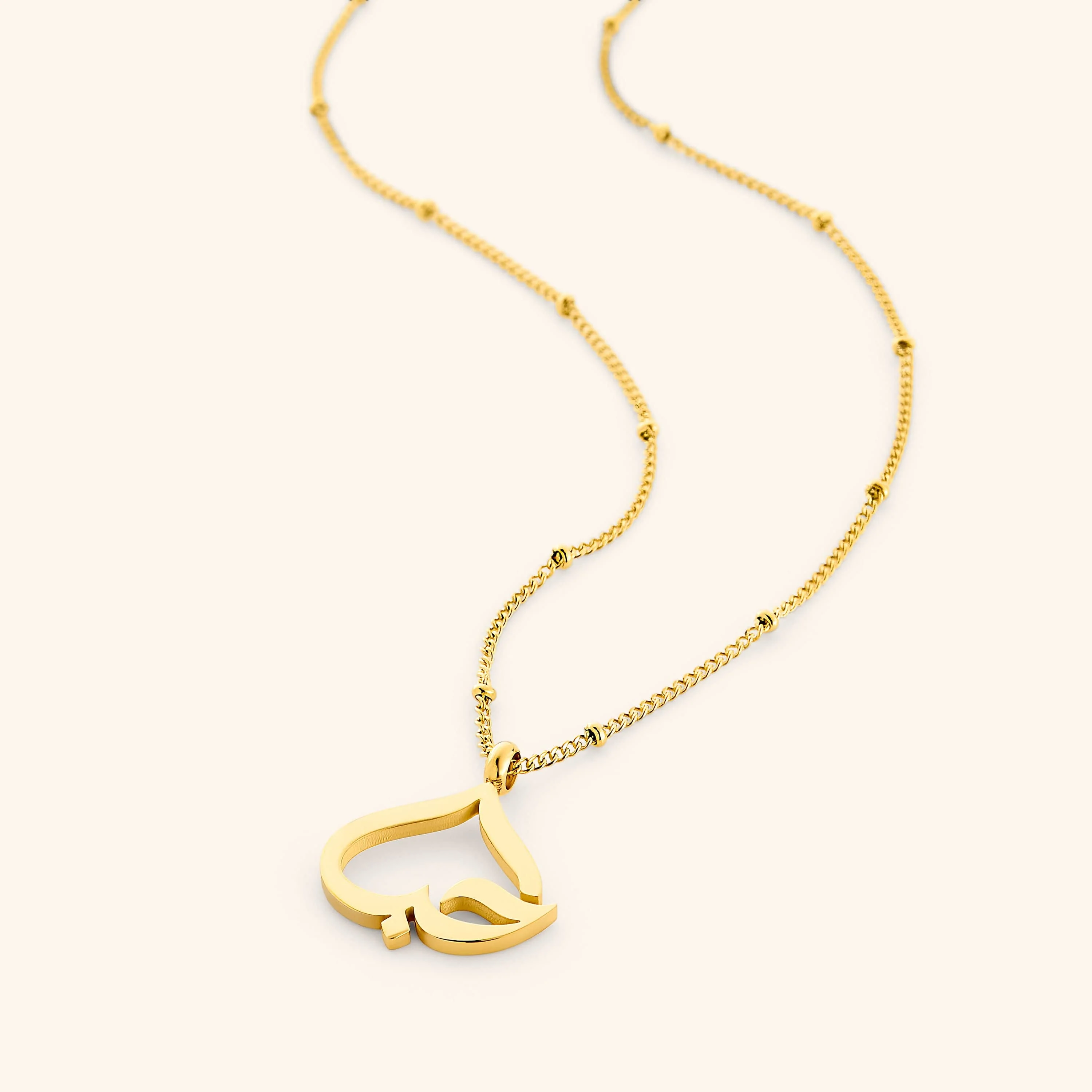 Love' Heart Calligraphy Necklace