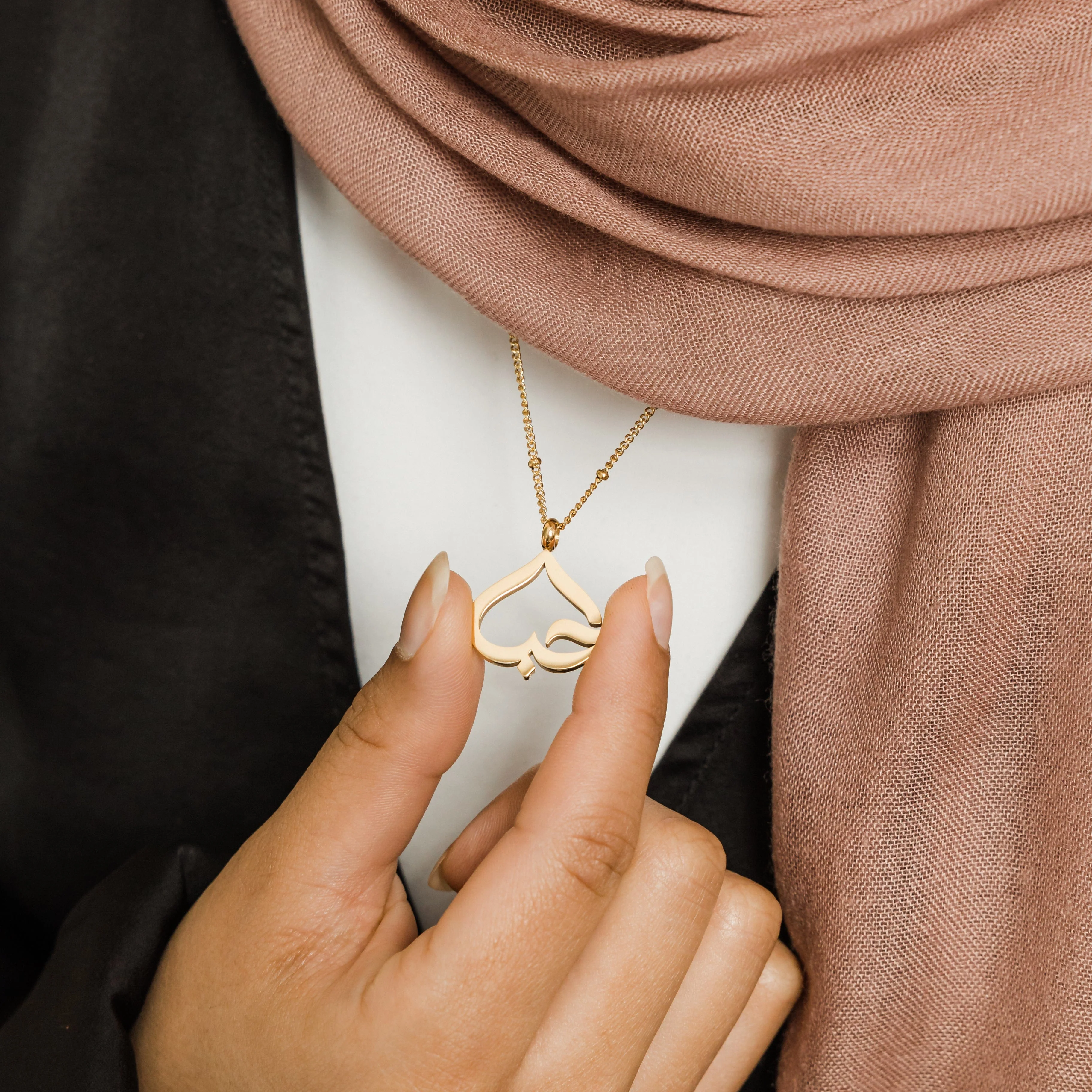 Love' Heart Calligraphy Necklace